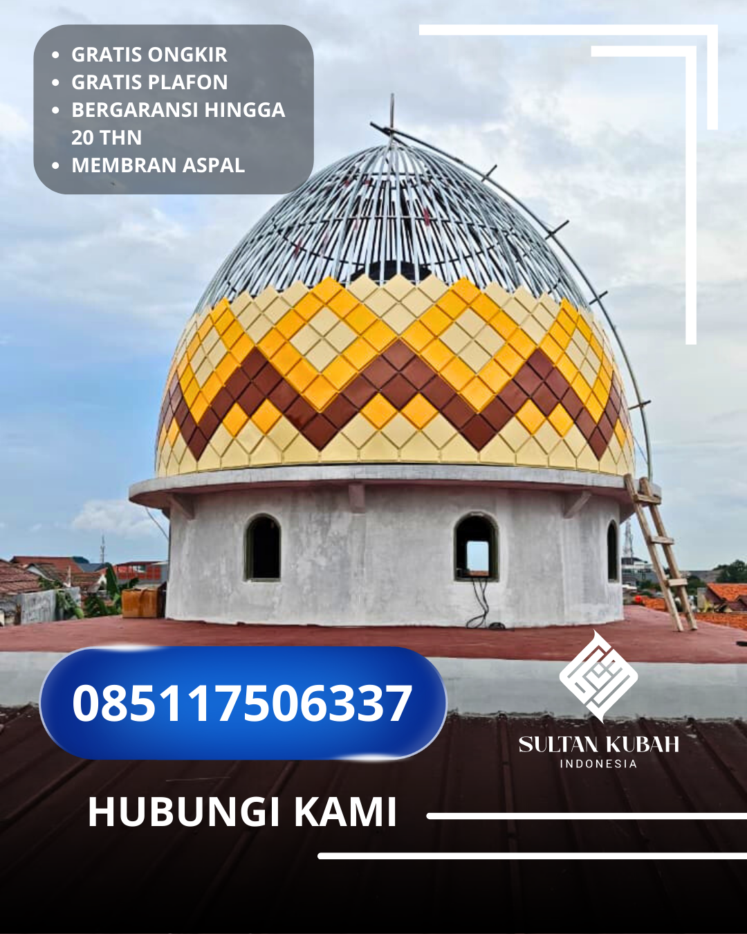 SPESIALIS KUBAH MASJID GARANSI RESMI DI KEC. BREBES BARAT, KAB. BREBES (WA: 085117506337)