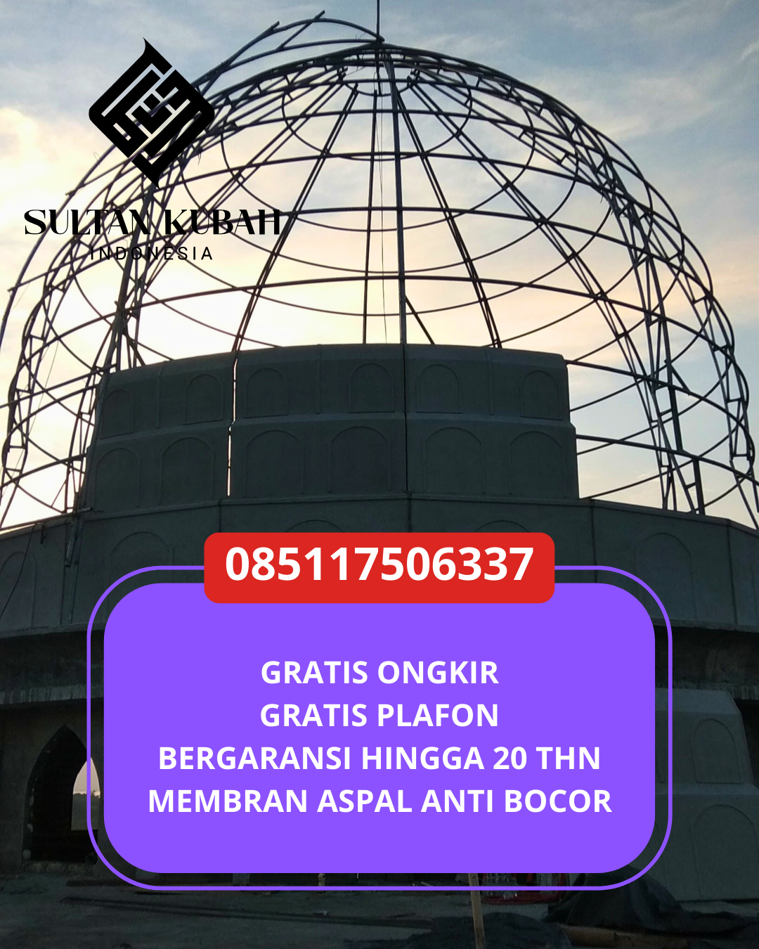 PABRIK KUBAH MASJID MODERN DI KEC. BOGOR BARAT, KOTA BOGOR, JAWA BARAT (WA: 085117506337)