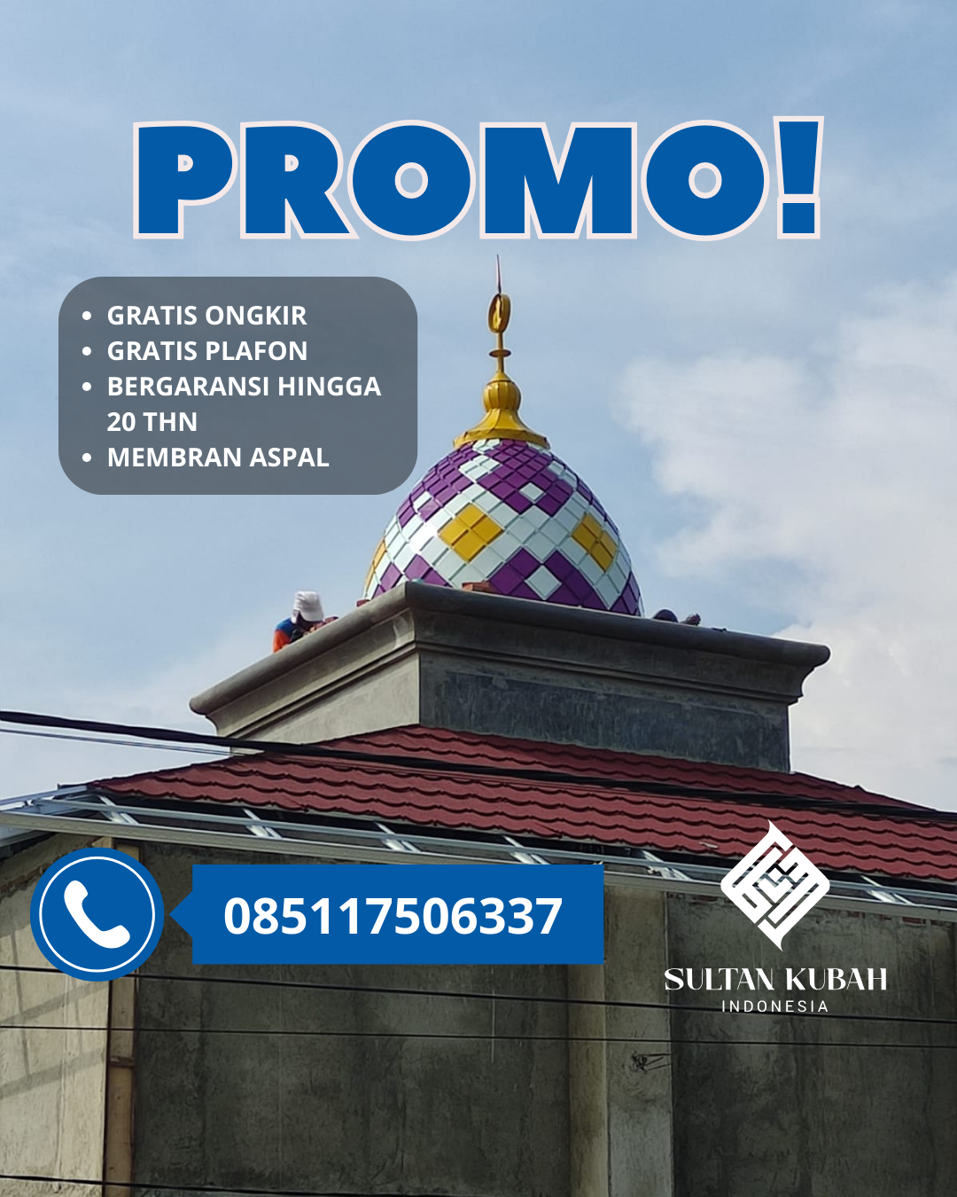 KUBAH MASJID HARGA TERJANGKAU DI KEC. CITEUREUP, KABUPATEN BOGOR (WA: 085117506337)