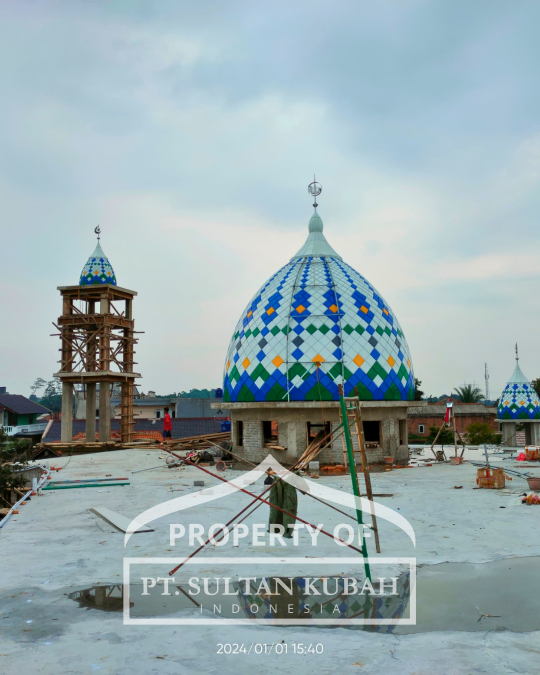 KUBAH MASJID DESAIN ELEGAN DI KEC. PEKANBARU KOTA, KOTA PEKANBARU, RIAU (WA: 085117506337)