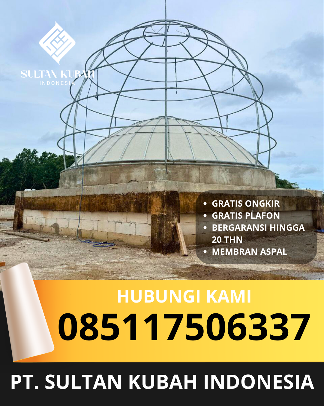 SPESIALIS KUBAH MASJID GALVALUM GARANSI RESMI DI KEC. AMBUNTEN, KAB. SUMENEP (WA: 085117506337)
