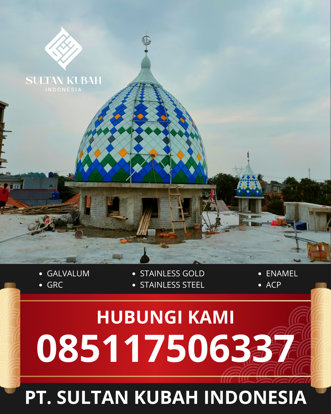 JUAL KUBAH MASJID PREMIUM DI KEC. PANIAI TIMUR, KAB. PANIAI, PAPUA TENGAH (WA: 085117506337)
