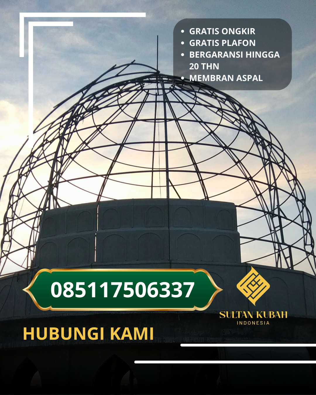 KUBAH MASJID PREMIUM DI KEC. MAJALENGKA KOTA, KAB. MAJALengka, JAWA BARAT (WA: 085117506337)