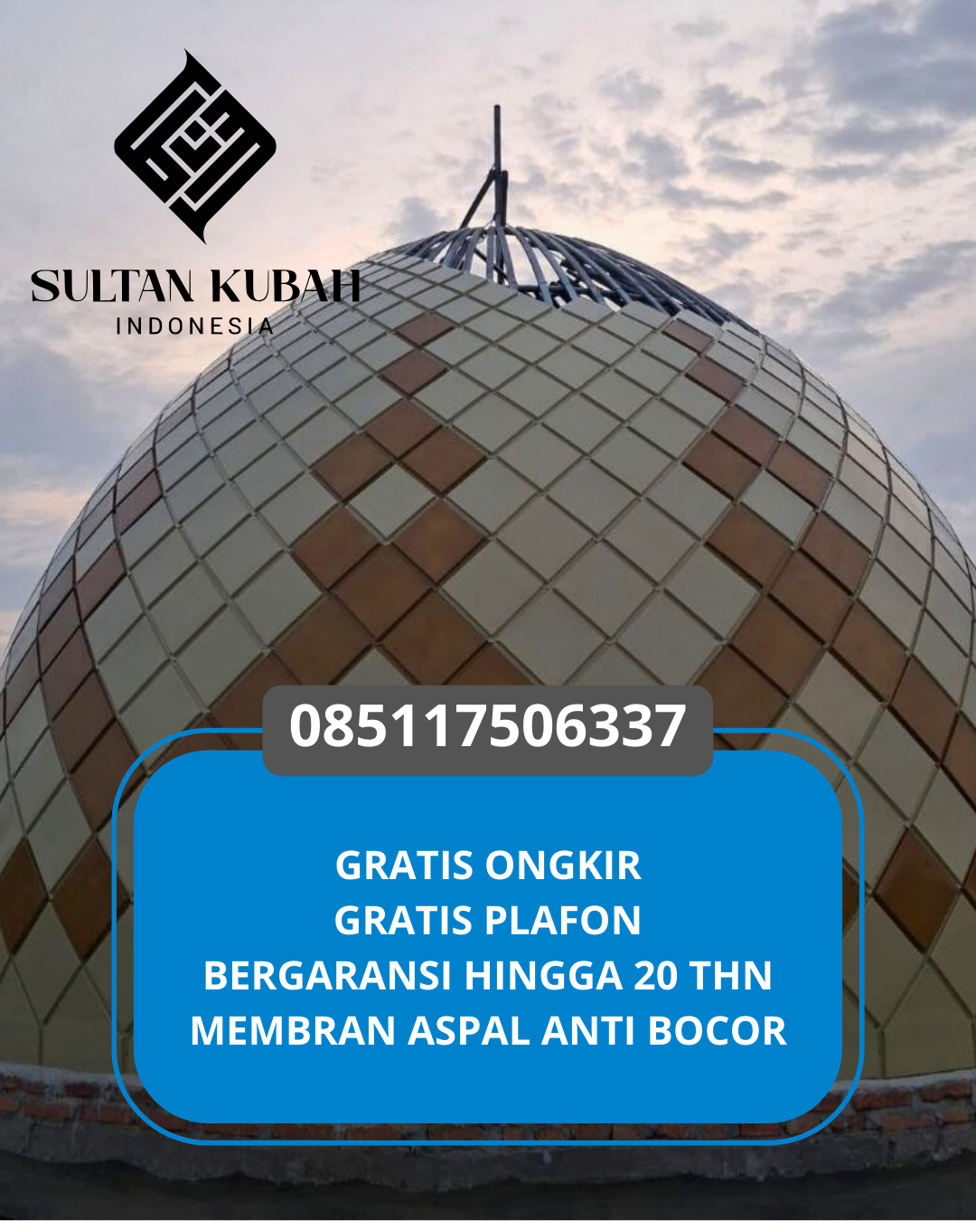 JUAL KUBAH MASJID TAHAN LAMA DI KEC. PANAKKUKANG, KOTA MAKASSAR, SULAWESI SELATAN (WA: 085117506337)