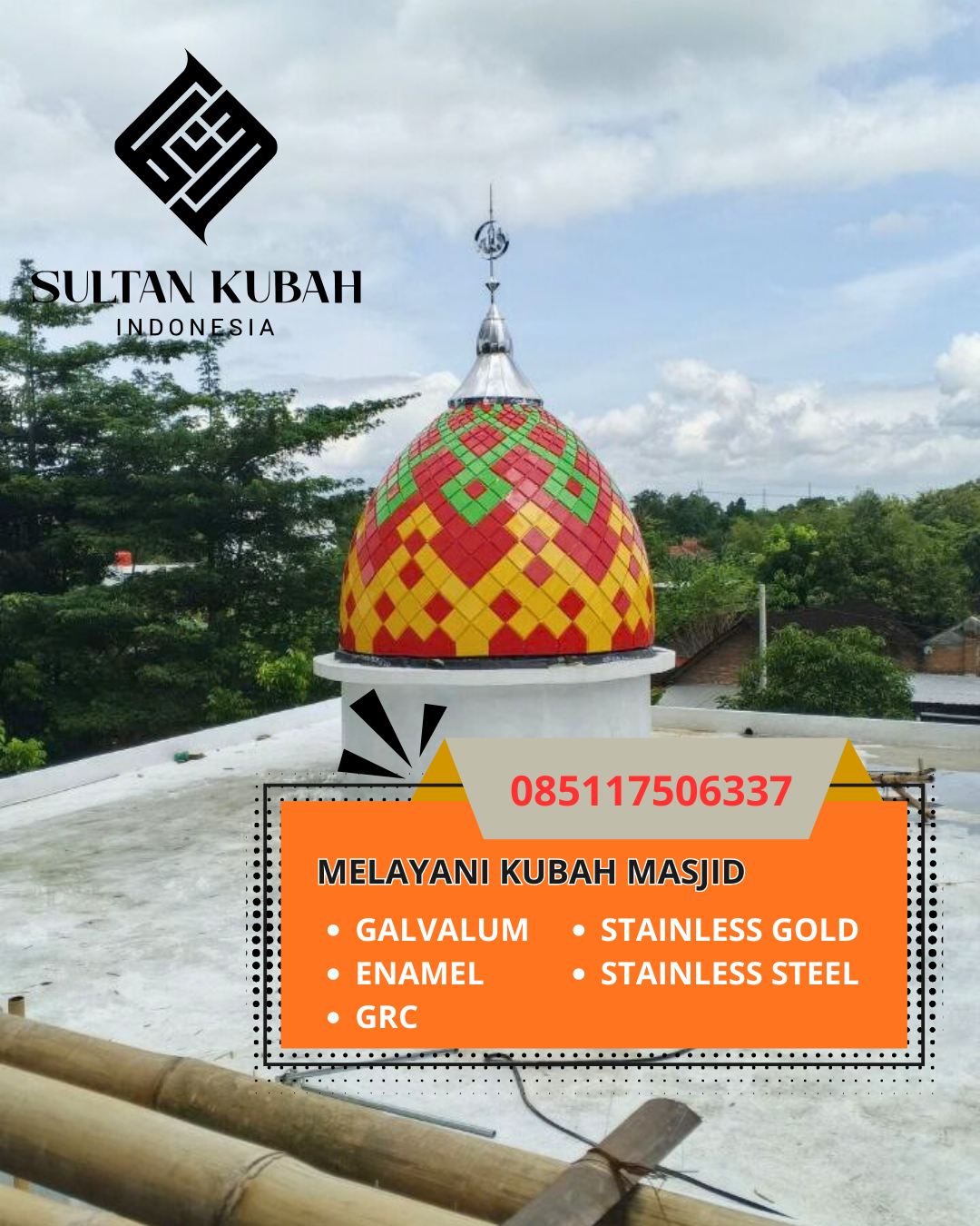 SPESIALIS KUBAH MASJID GARANSI RESMI DI KABUPATEN TULUNGAGUNG, JAWA TIMUR (WA: 085117506337)