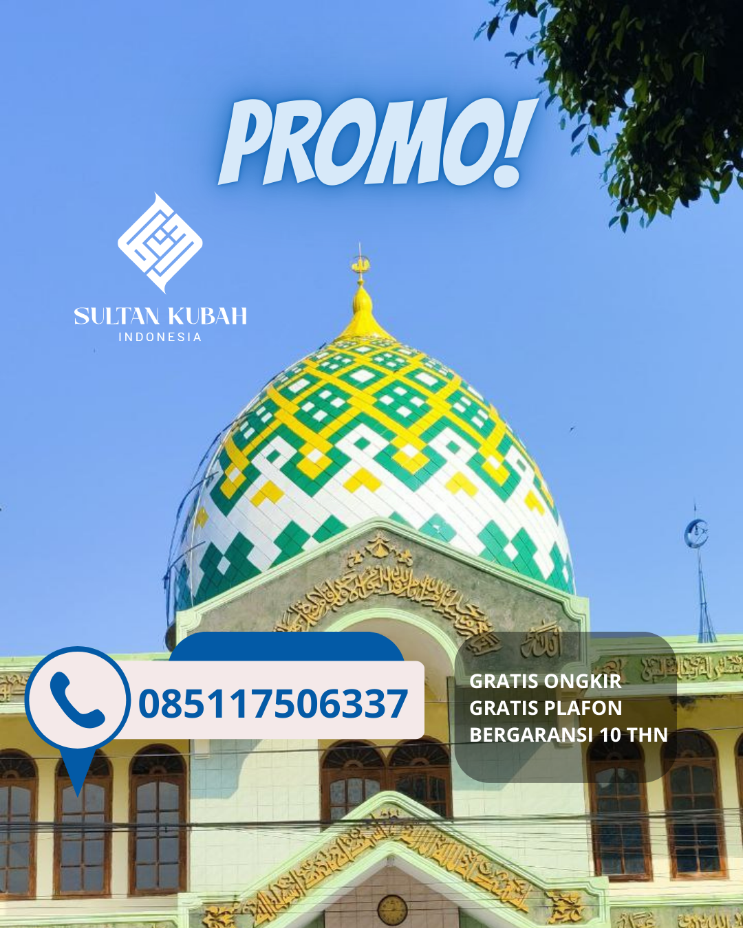 PABRIK KUBAH MASJID MODERN DI KEC. TINAMBUNG, KABUPATEN POLEWALI MANDAR (WA: 085117506337)
