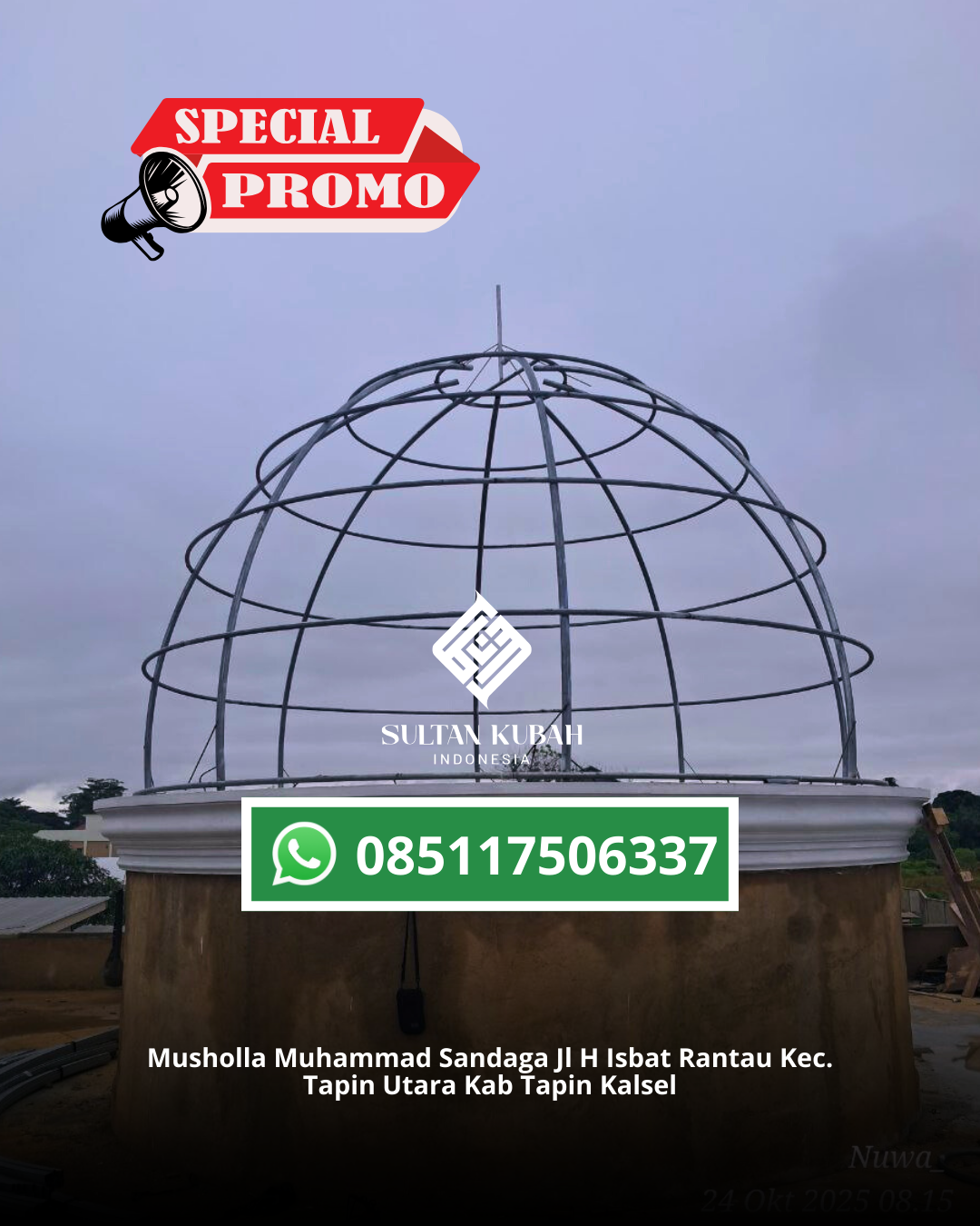 JUAL KUBAH MASJID PREMIUM DI KEC. JAMBE, KABUPATEN TANGERANG (WA: 085117506337)
