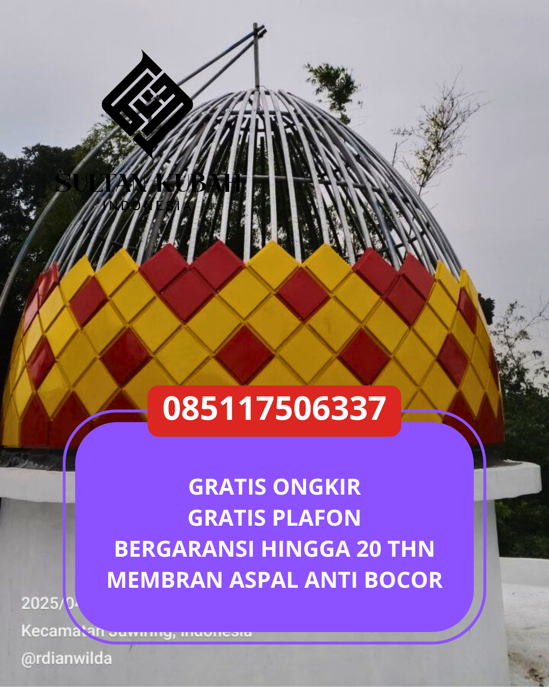 PUSAT KUBAH MASJID BERKUALITAS DI KABUPATEN MADIUN, JAWA TIMUR (WA: 085117506337)