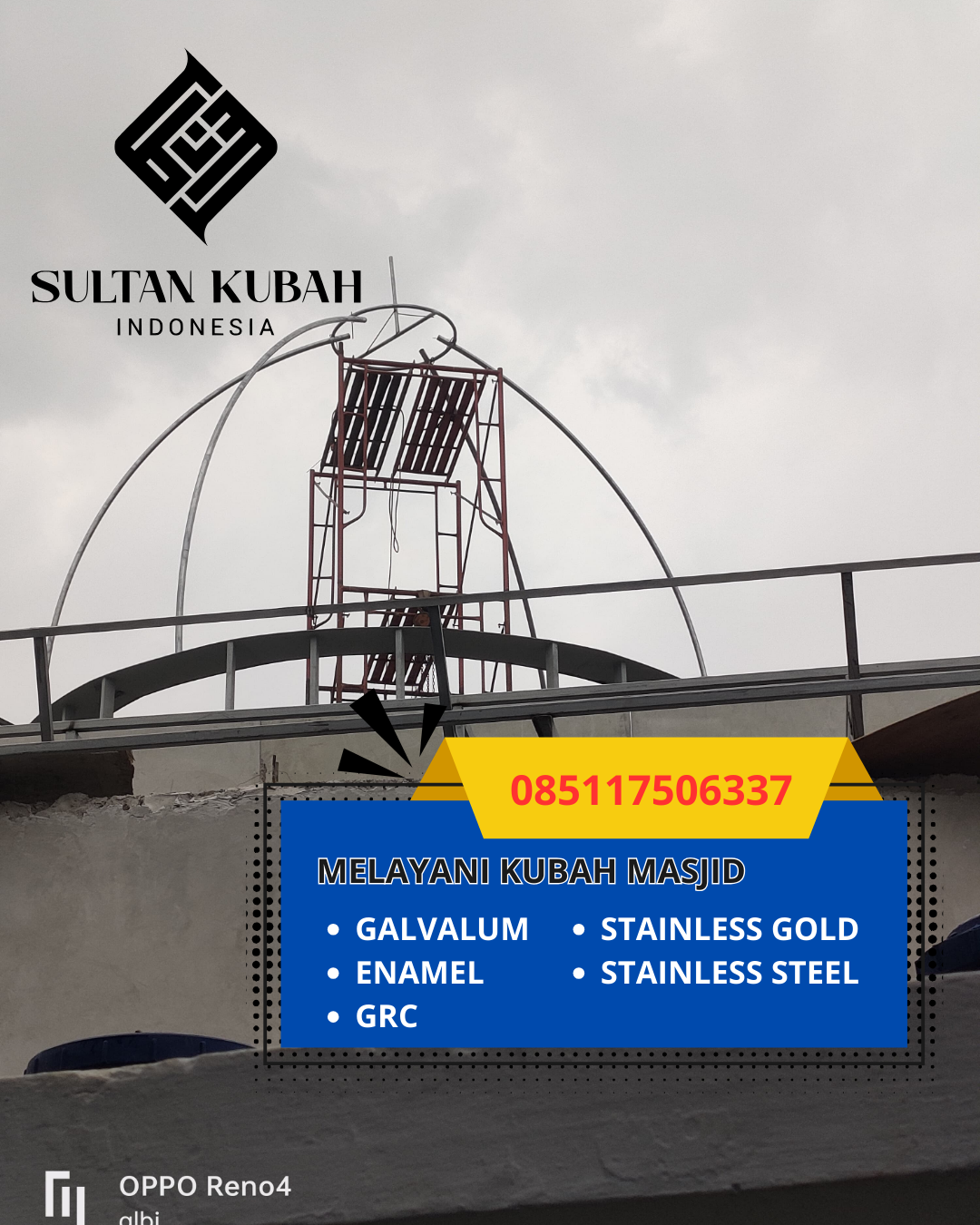 JUAL KUBAH MASJID TAHAN LAMA DI KEC. KUTA ALAM, KOTA BANDA ACEH, ACEH (WA: 085117506337)
