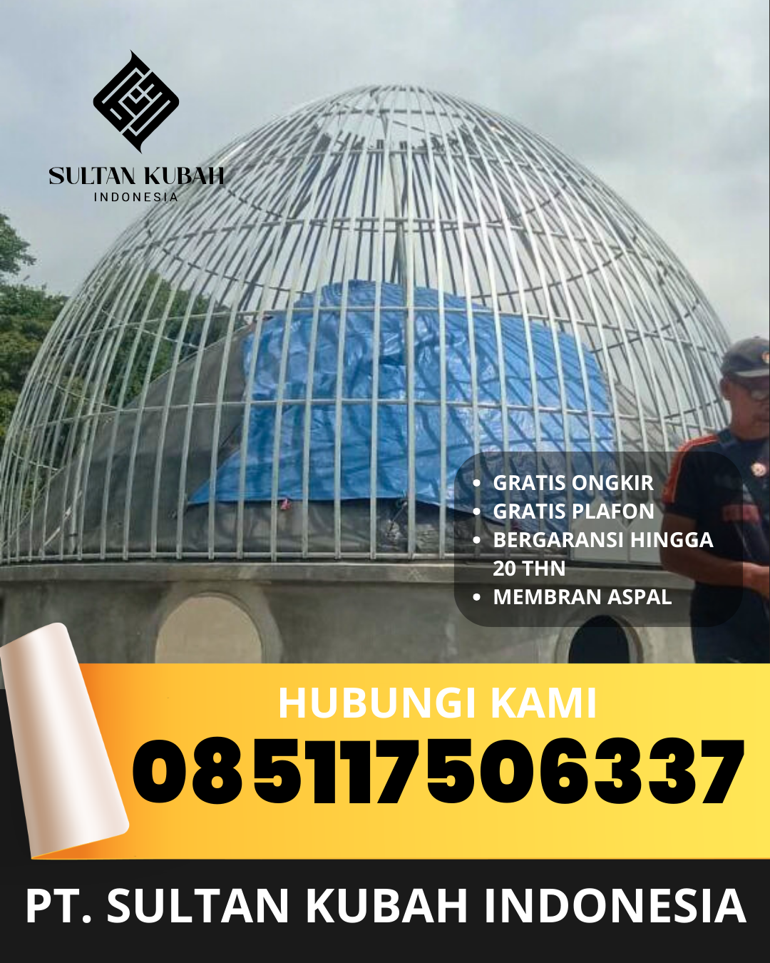 SPESIALIS KUBAH MASJID GARANSI RESMI DI KOTA BANDUNG, KEC. UJUNG BERUNG, JABAR (WA: 085117506337)