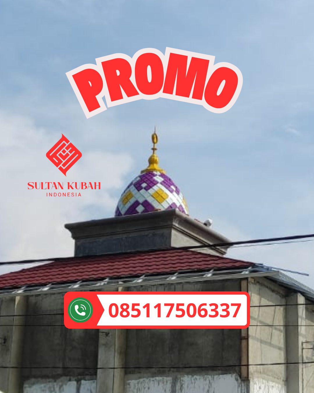 KUBAH MASJID DESAIN ELEGAN DI KEC. UJUNGBERUNG, KOTA BANDUNG (WA: 085117506337)