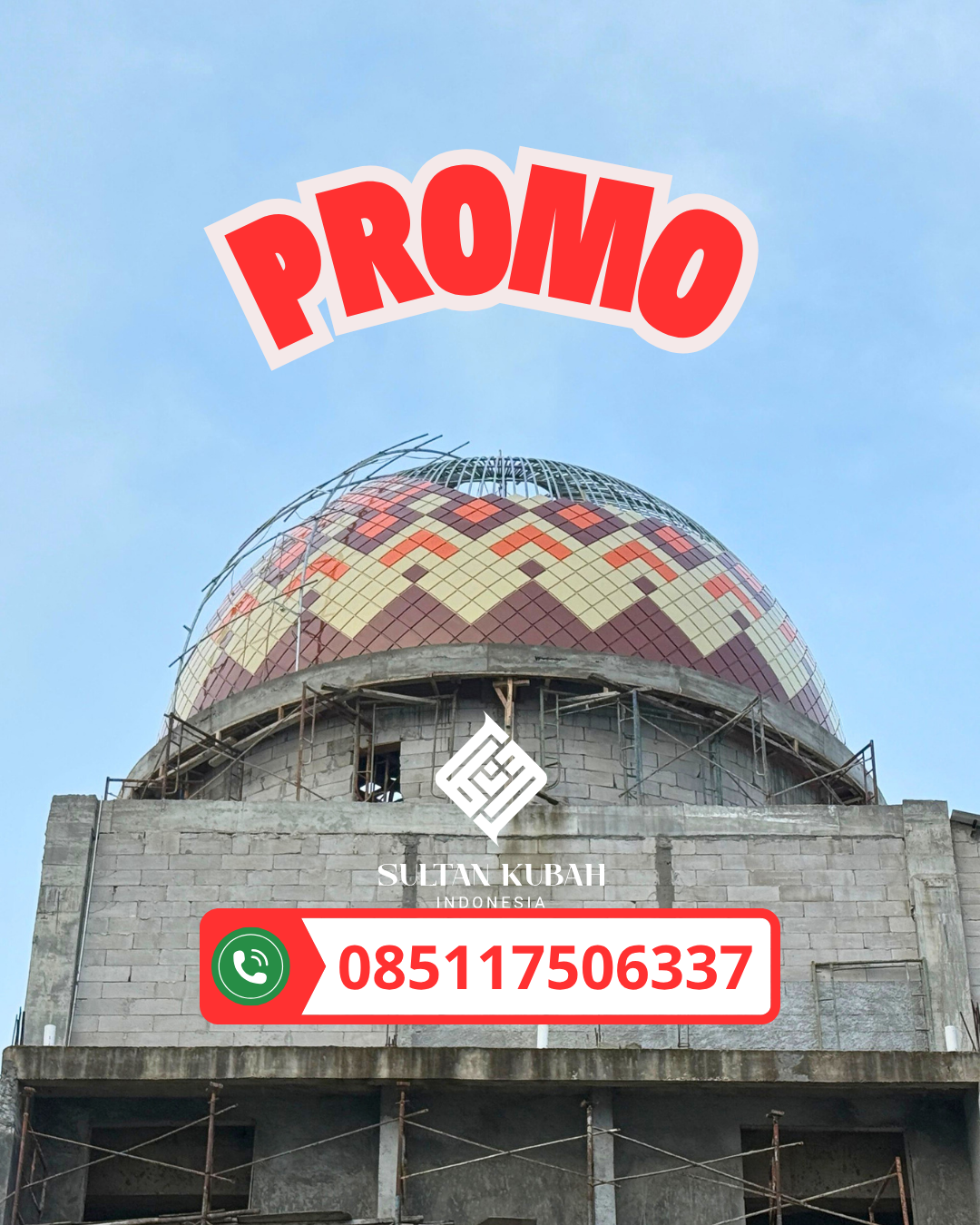 KUBAH MASJID GALVALUM DESAIN ELEGAN DI KEC. TANJUNG PALAS TENGAH, KAB. BULUNGAN (WA: 085117506337)