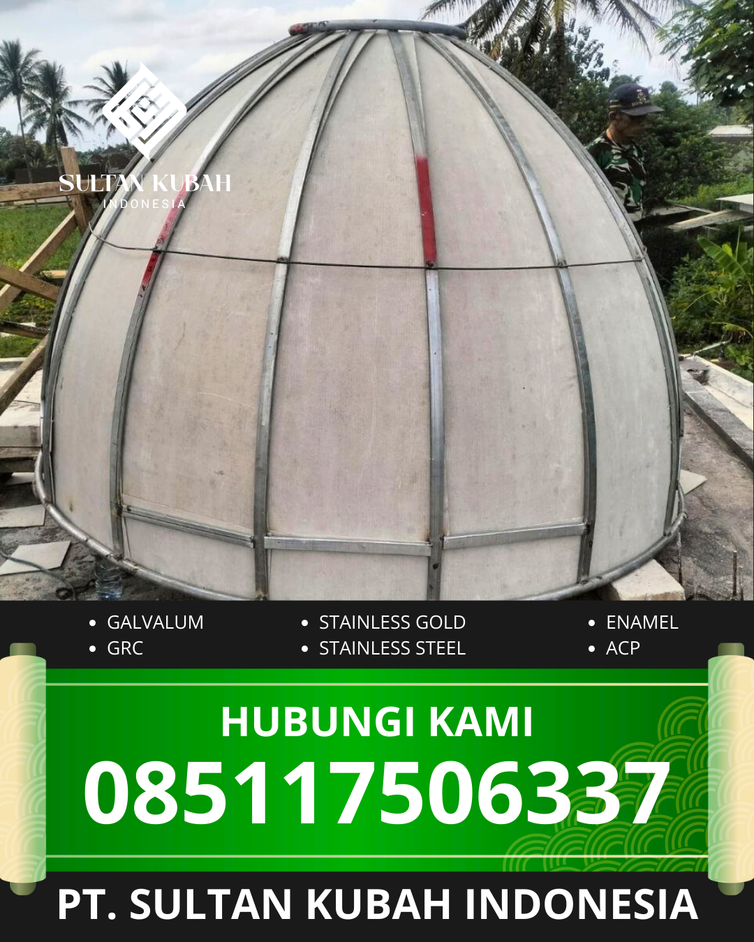 JUAL KUBAH MASJID TAHAN LAMA DI KOTA BANJAR, JABAR (WA: 085117506337)
