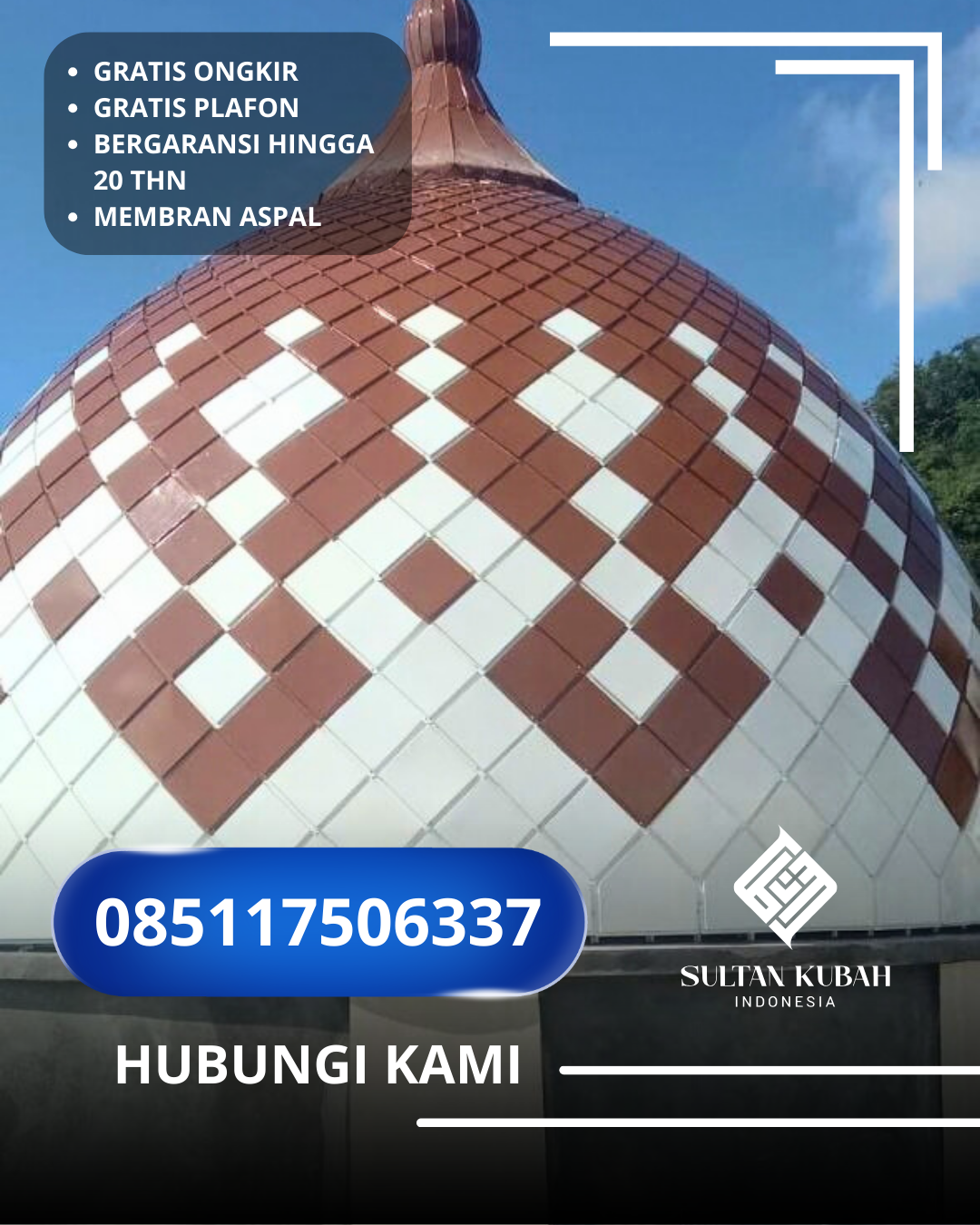 PABRIK KUBAH MASJID MODERN DI KOTA BANDUNG, KEC. MANDALAJATI, JABAR (WA: 085117506337)