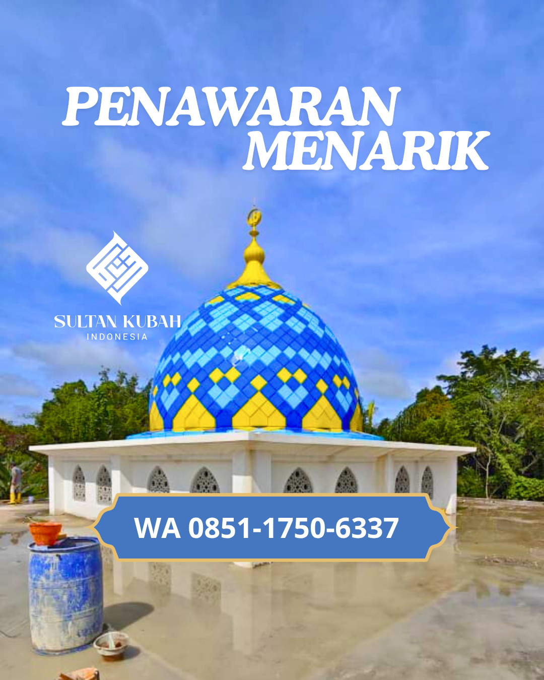 KUBAH MASJID DESAIN ELEGAN DI KEC. MALEBER, KABUPATEN KUNINGAN (WA: 085117506337)