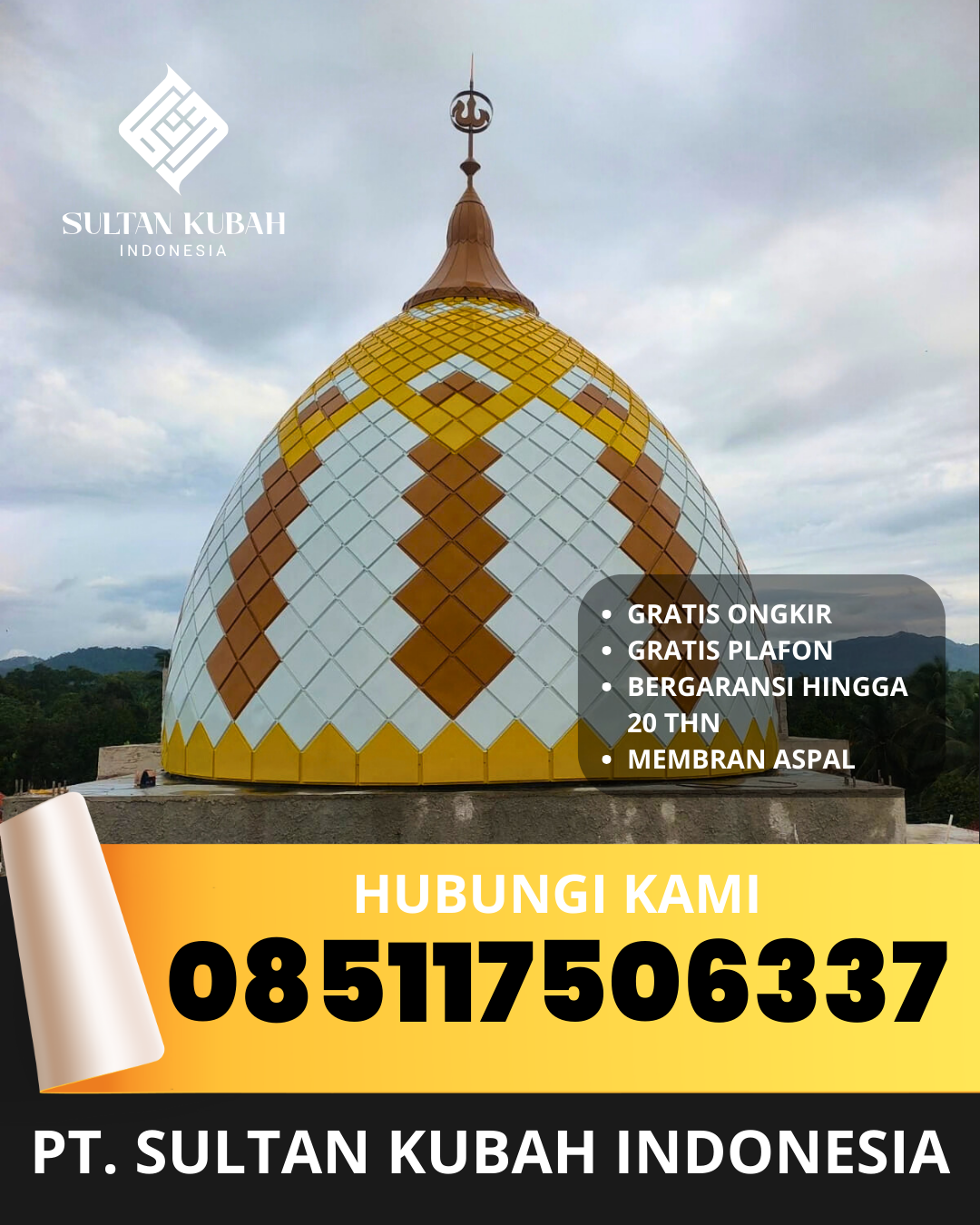 PUSAT KUBAH MASJID BERKUALITAS DI KEC. PURWODADI, KAB. GROBOGAN, JAWA TENGAH (WA: 085117506337)