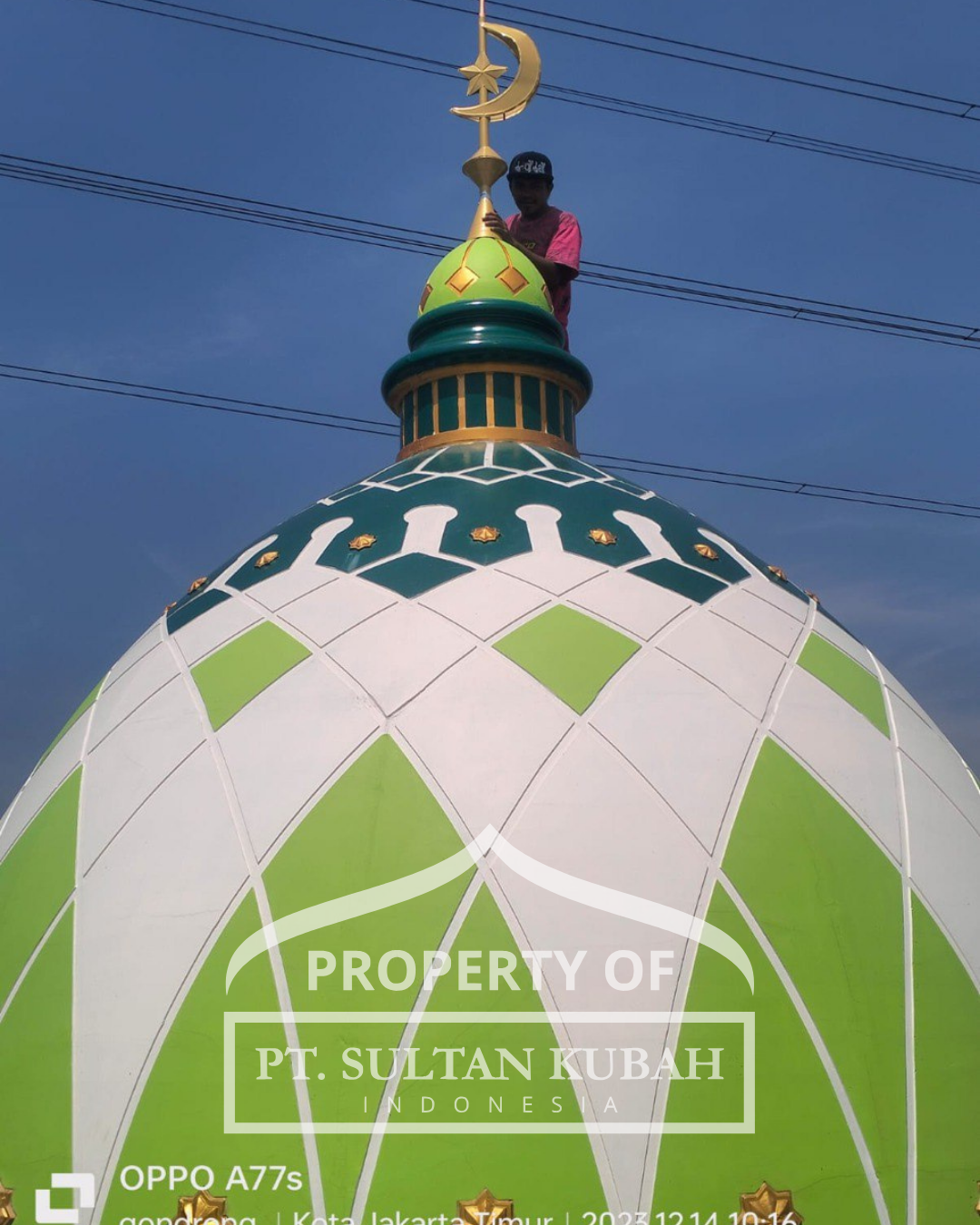KUBAH MASJID DESAIN ELEGAN DI KEC. CIMAHI SELATAN, KOTA CIMAHI, JAWA BARAT (WA: 085117506337)