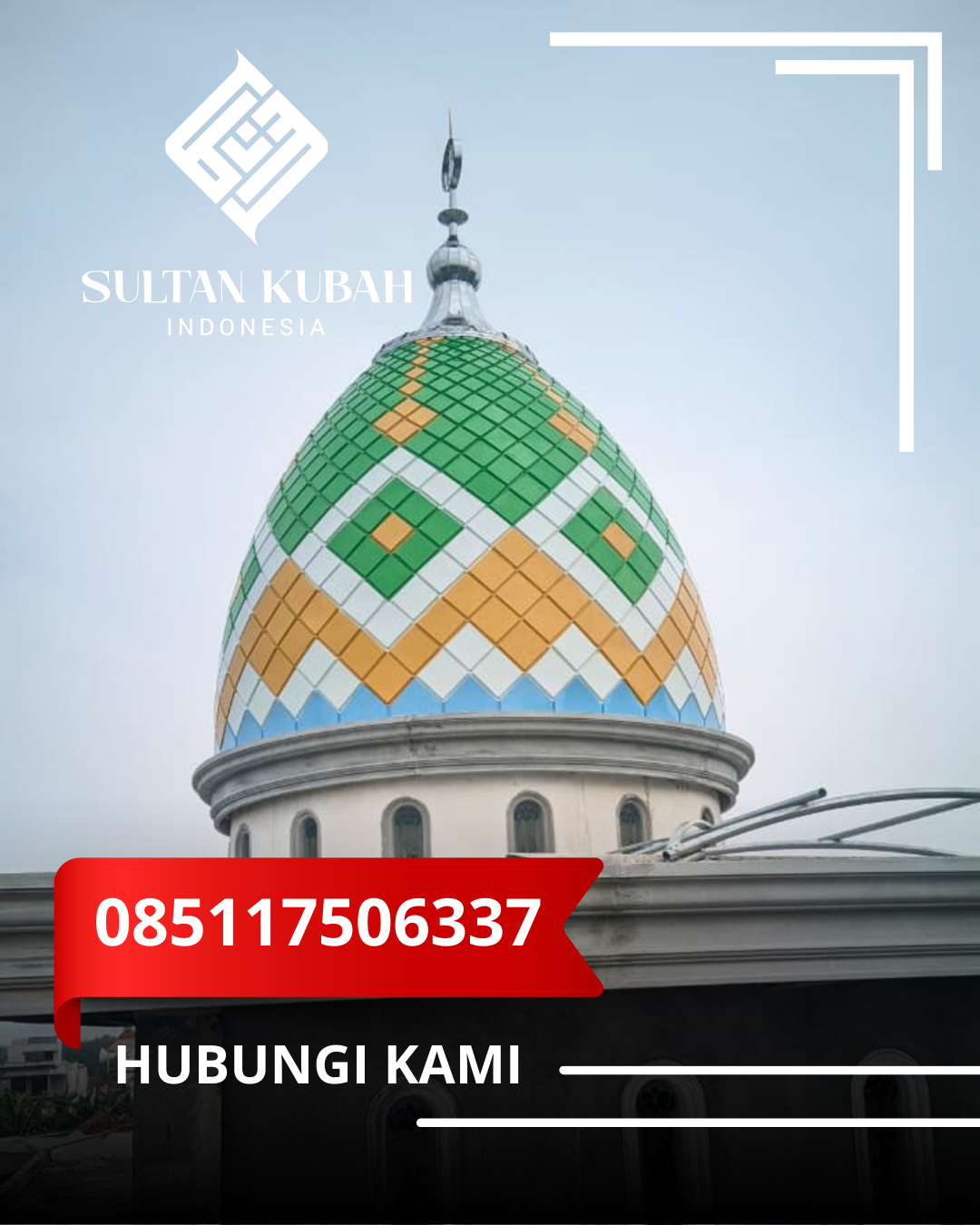 JUAL KUBAH MASJID GALVALUM TAHAN LAMA DI KEC. BATU LAYAR TIMUR, KAB. LOMBOK BARAT (WA: 085117506337)