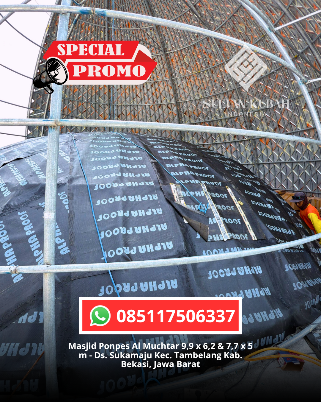 JUAL KUBAH MASJID GALVALUM TAHAN LAMA DI KEC. CIKEUSAL SELATAN, KAB. SERANG (WA: 085117506337)