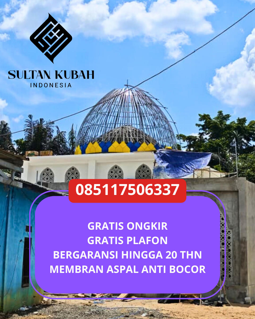 PABRIK KUBAH MASJID MODERN DI KEC. PASAR REBO, KOTA JAKARTA TIMUR (WA: 085117506337)