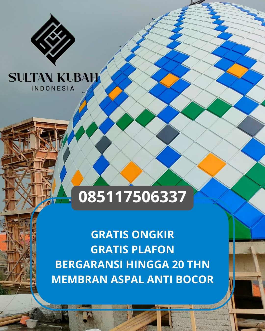 SPESIALIS KUBAH MASJID GARANSI RESMI DI KEC. MAKASSAR, KOTA MAKASSAR, SULAWESI SELATAN (WA: 085117506337)