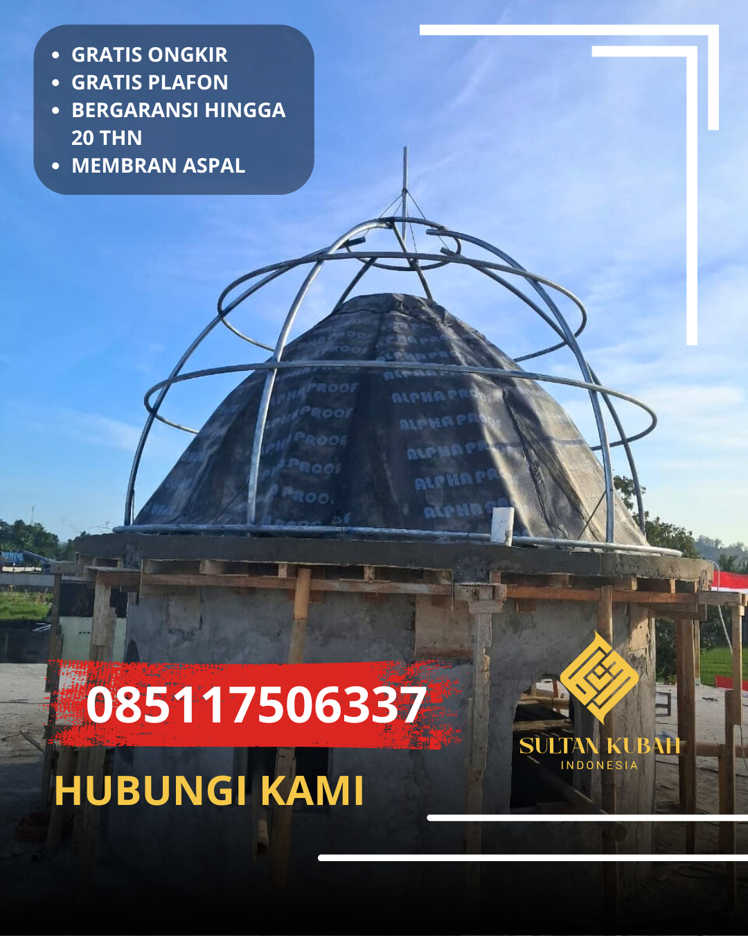 KUBAH MASJID HARGA TERJANGKAU DI KEC. PONDOK AREN TIMUR, KOTA TANGERANG SELATAN (WA: 085117506337)
