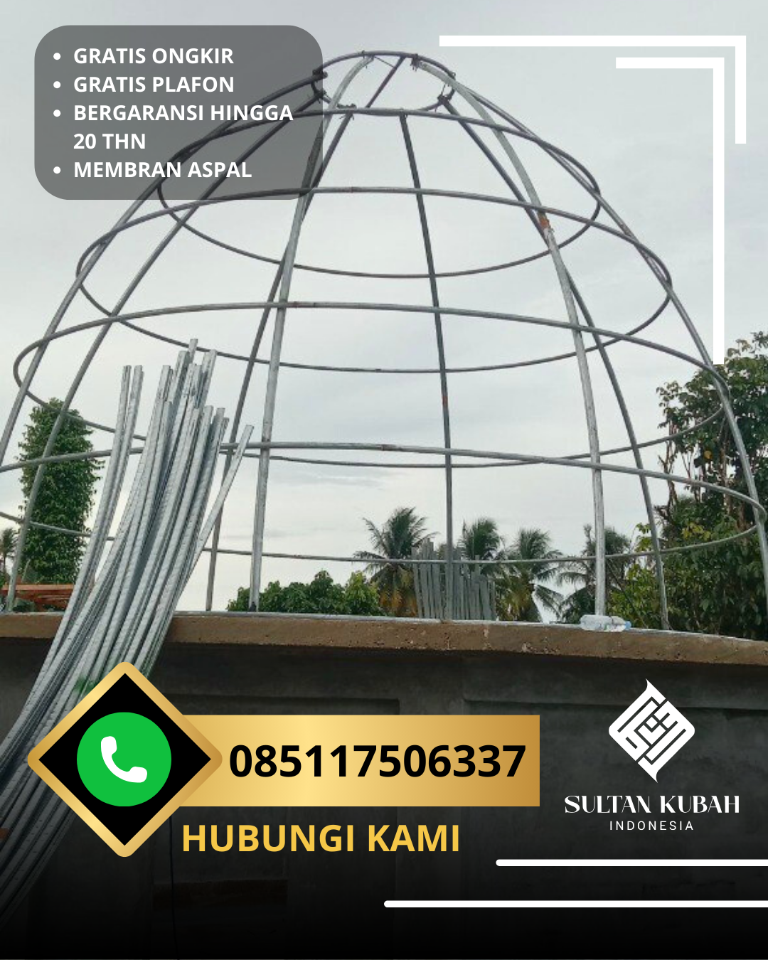 PABRIK KUBAH MASJID MODERN DI KEC. KOTAWARINGIN BARAT, KAB. KOTAWARINGIN BARAT (WA: 085117506337)