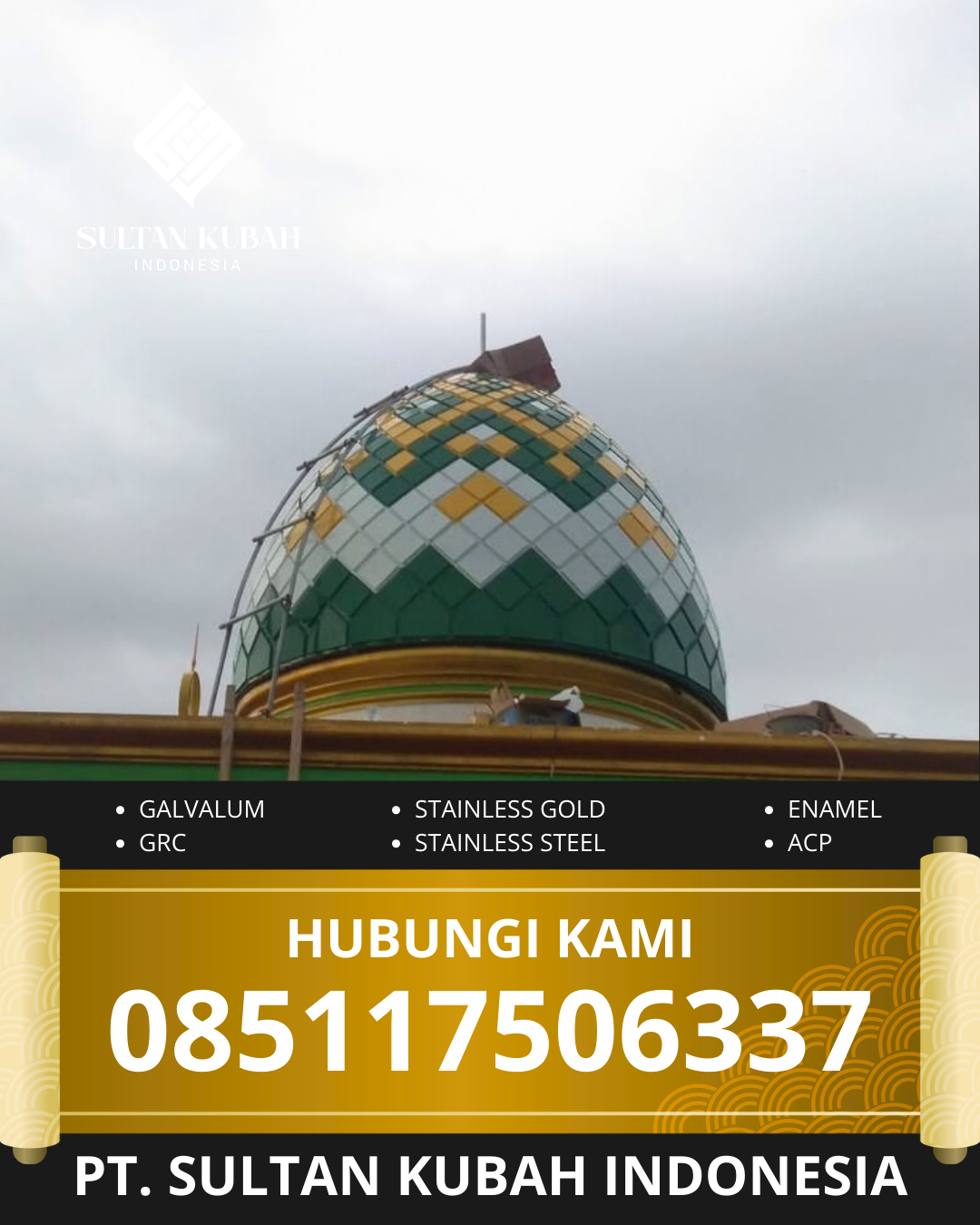 KUBAH MASJID HARGA TERJANGKAU DI KEC PRAYA, KAB LOMBOK TENGAH, NUSA TENGGARA BARAT (WA: 085117506337)