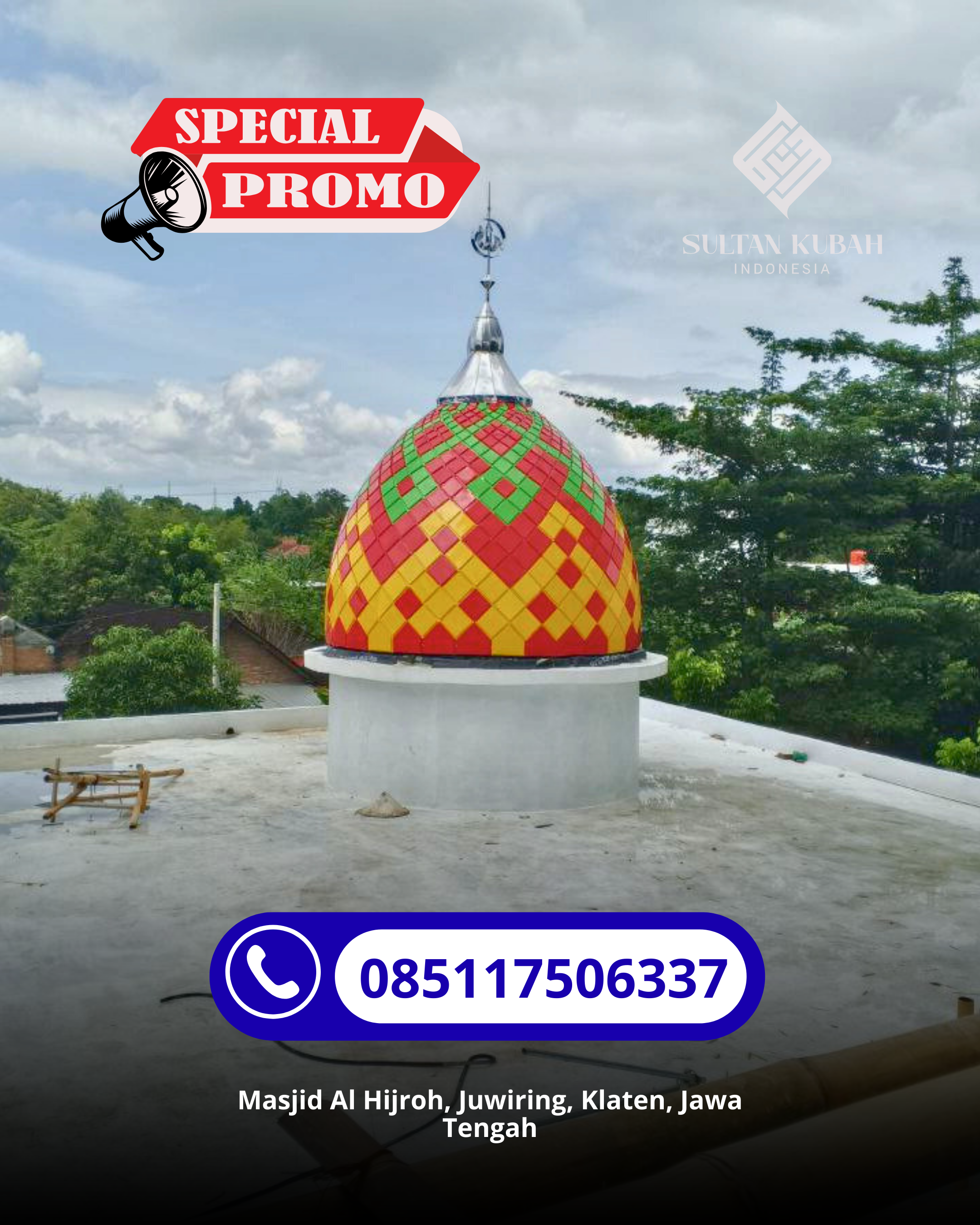 JUAL KUBAH MASJID TAHAN LAMA DI KEC. CIMAHI SELATAN, KOTA CIMAHI (WA: 085117506337)