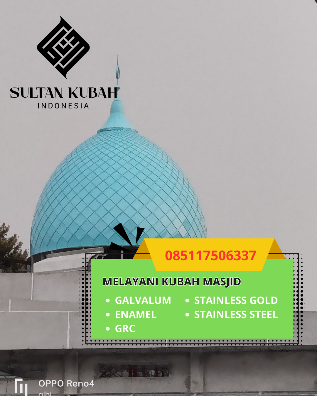 SPESIALIS KUBAH MASJID GARANSI RESMI DI KEC. MUARA DUA, KOTA LHOKSEUMAWE, ACEH (WA: 085117506337)