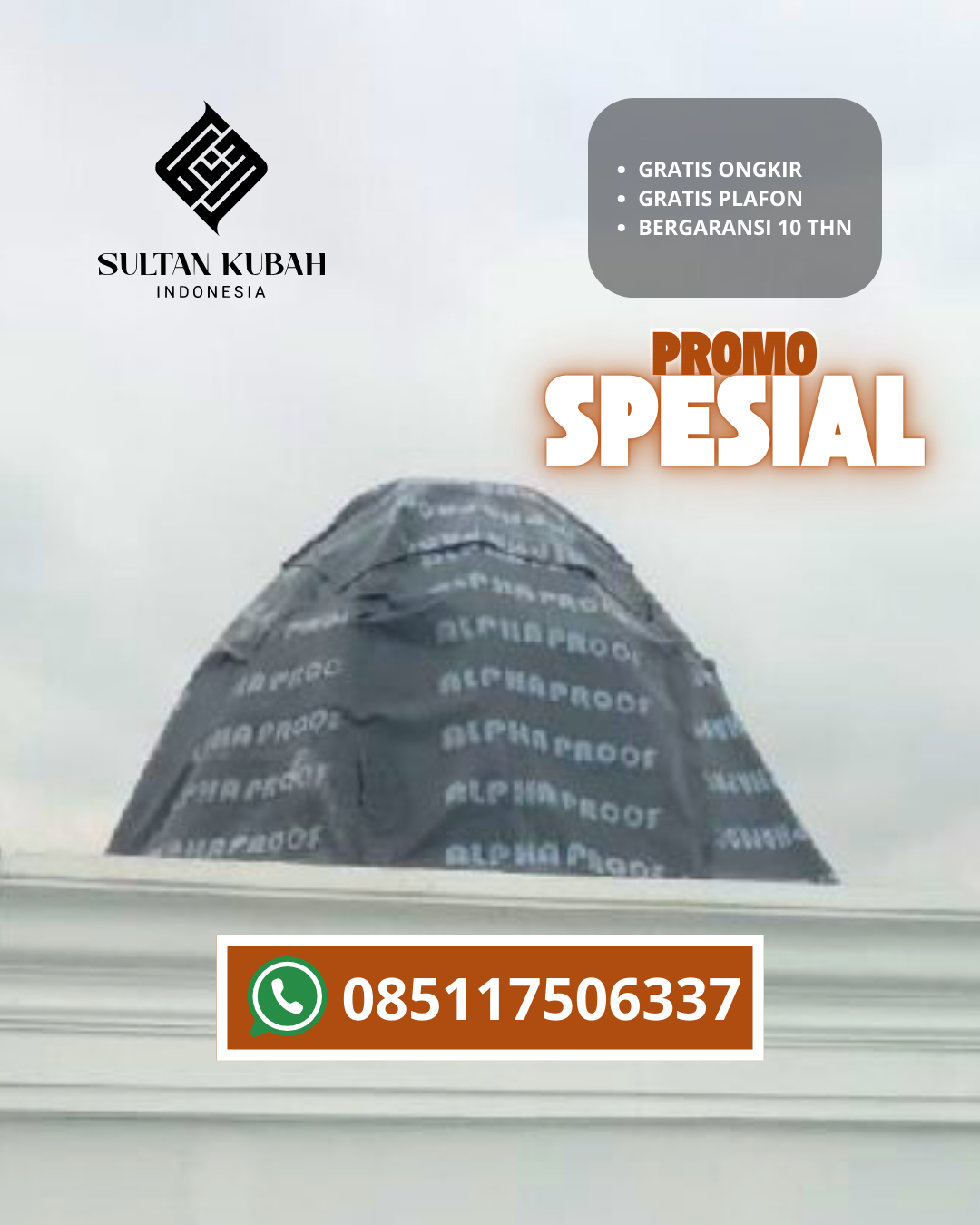 SPESIALIS KUBAH MASJID GALVALUM GARANSI RESMI DI KEC. SALAPIAN, KAB. LANGKAT (WA: 085117506337)