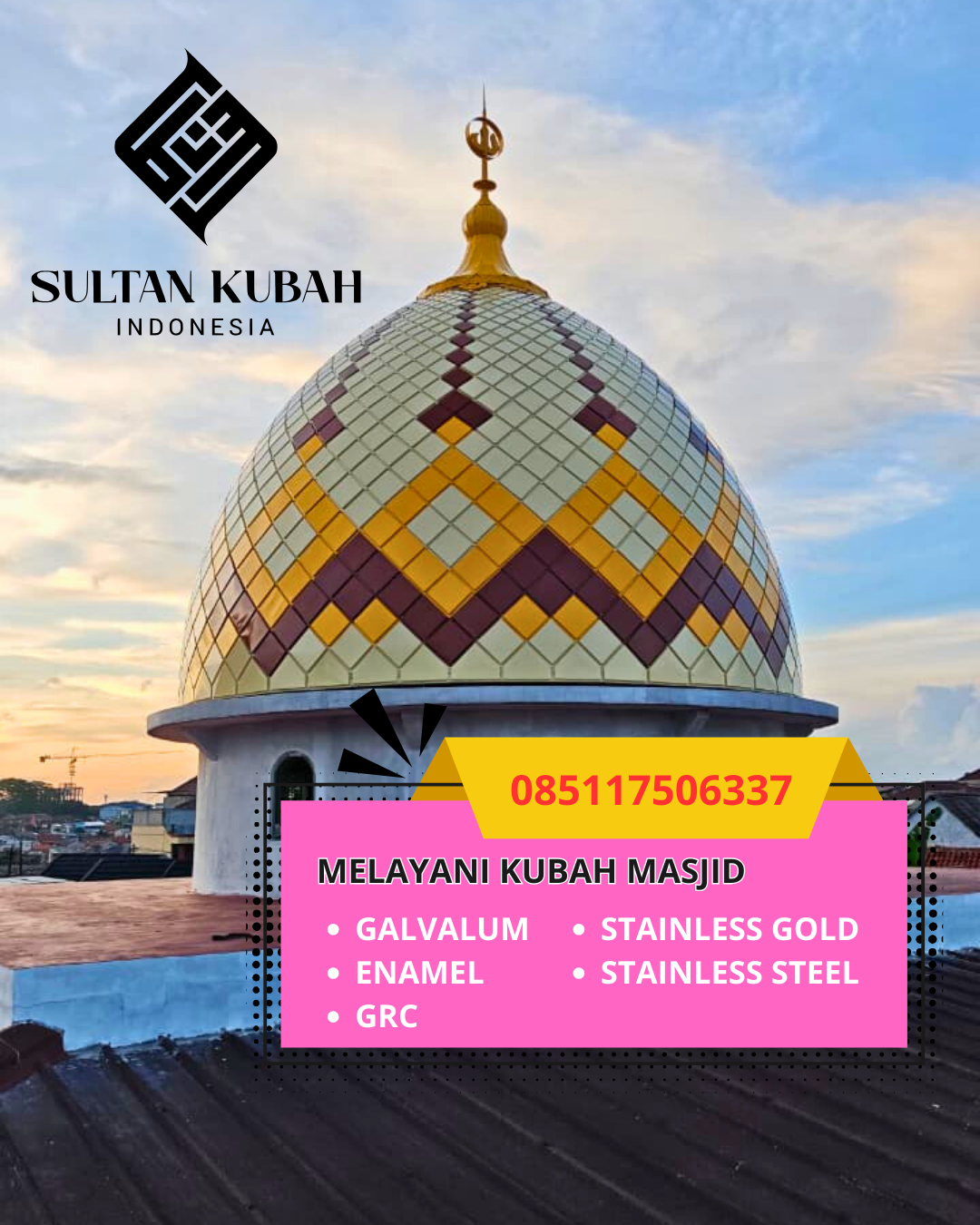 SPESIALIS KUBAH MASJID GARANSI RESMI DI KEC. BREBES TIMUR, KAB. BREBES (WA: 085117506337)