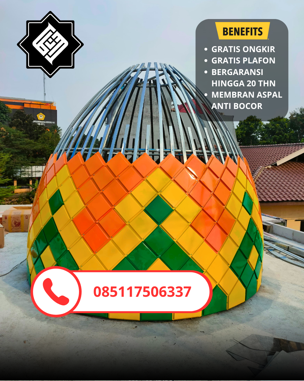 JUAL KUBAH MASJID TAHAN LAMA DI KEC SYIAH KUALA, KOTA BANDA ACEH, ACEH (WA: 085117506337)
