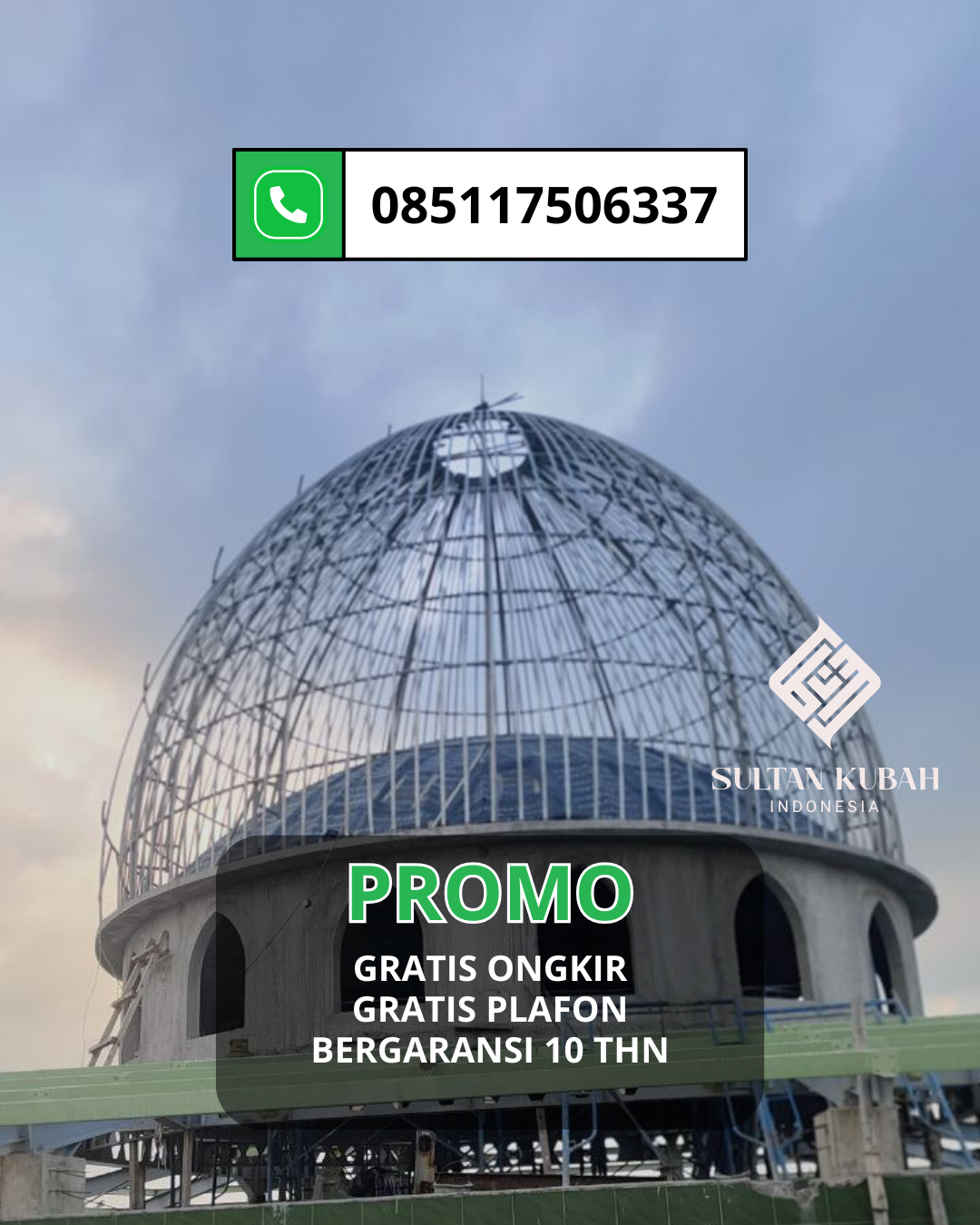 JUAL KUBAH MASJID PREMIUM DI KEC. TAWALIAN, KABUPATEN MAMASA (WA: 085117506337)