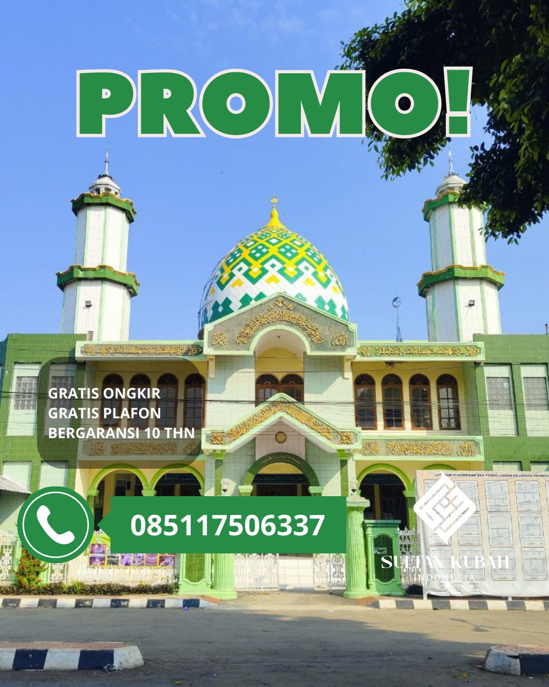 JUAL KUBAH MASJID GRC PREMIUM DI KEC. BUNTA, KAB. BANGGAI (WA: 085117506337)