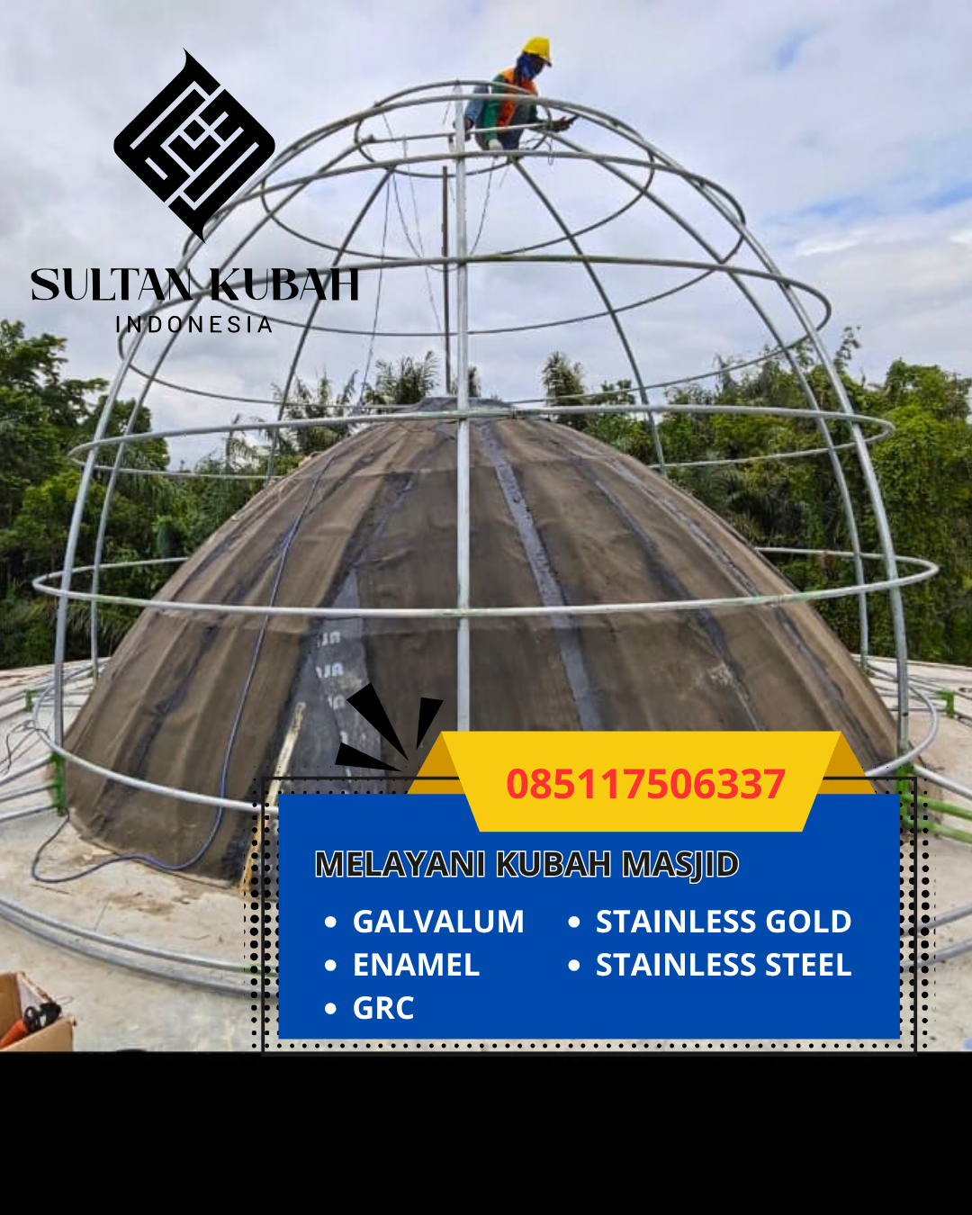 SPESIALIS KUBAH MASJID GARANSI RESMI DI KEC. ULIN, KAB. TANAH BUMBU (WA: 085117506337)