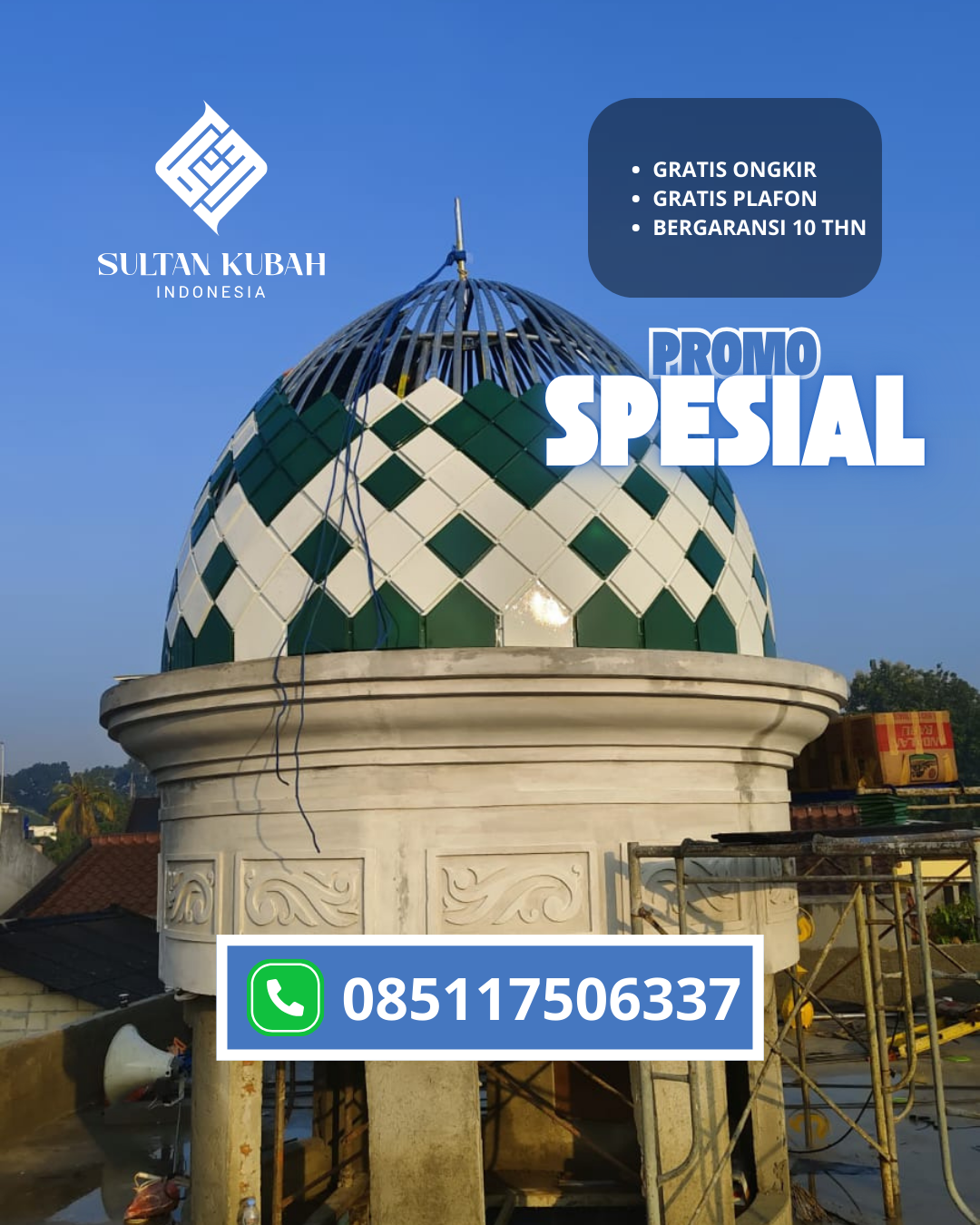 KUBAH MASJID HARGA TERJANGKAU DI KEC. SIANTAR UTARA, KOTA PEMATANGSIANTAR (WA: 085117506337)