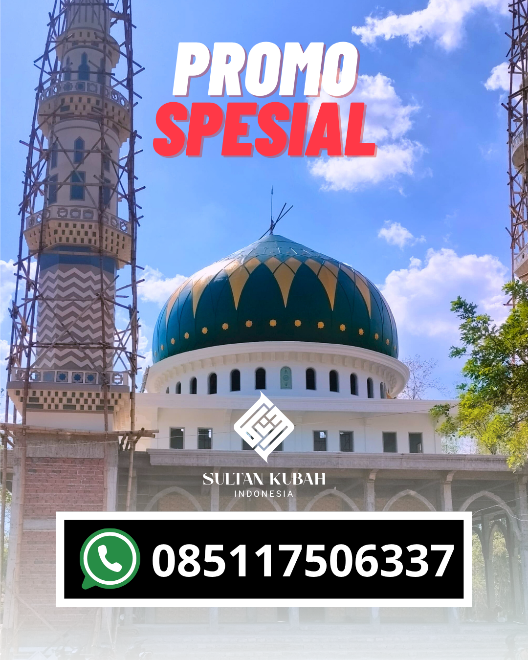 JUAL KUBAH MASJID GALVALUM PREMIUM DI KEC. PAUH, KOTA PADANG (WA: 085117506337)