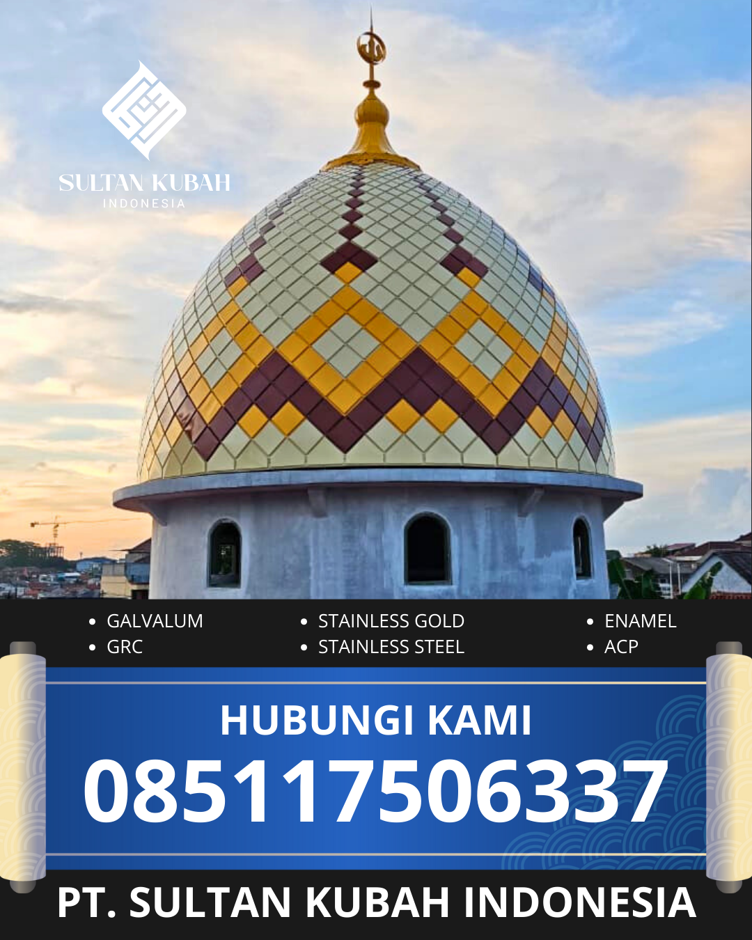 PUSAT KUBAH MASJID BERKUALITAS DI KEC. KARANGANYAR KOTA, KAB. KARANGANYAR (WA: 085117506337)