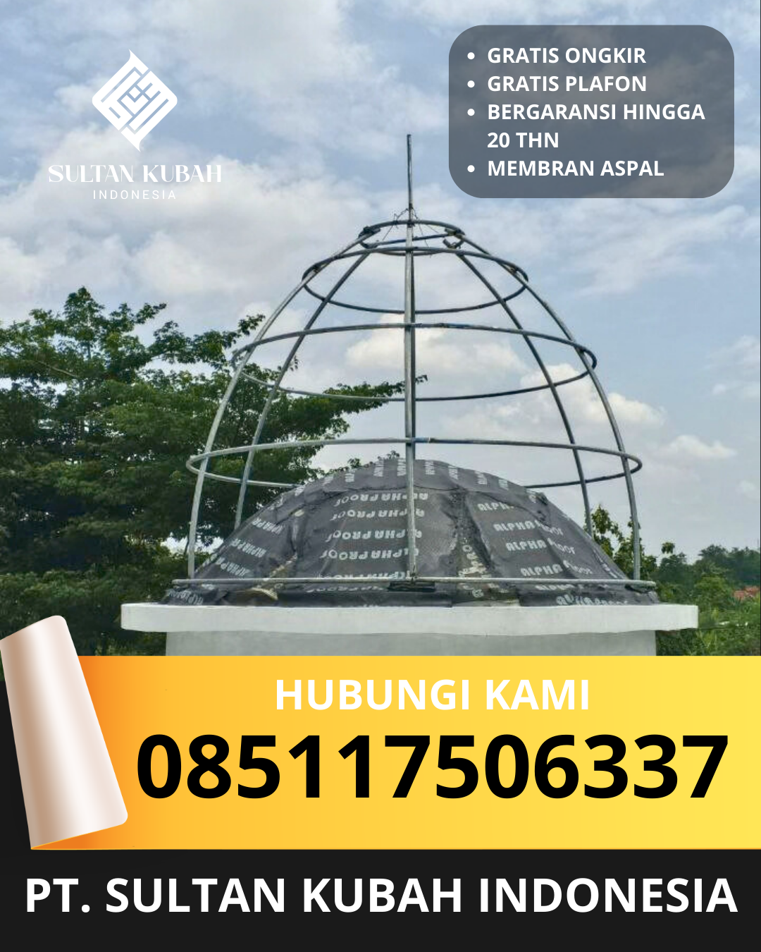 PRODUSEN KUBAH MASJID EKSKLUSIF DI KOTA BANJAR, JAWA BARAT (WA: 085117506337)