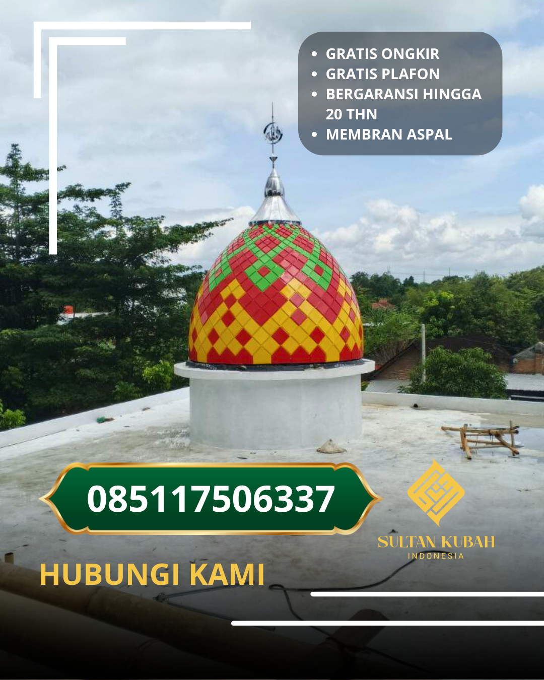 PUSAT KUBAH MASJID GALVALUM BERKUALITAS DI KEC. SEKOTONG, KAB. LOMBOK BARAT, NTB (WA: 085117506337)