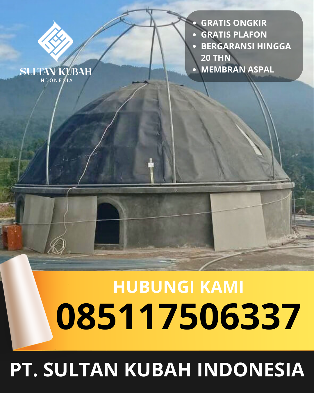 JUAL KUBAH MASJID TAHAN LAMA DI KOTA BANDUNG, KEC. SUMUR BANDUNG, JABAR (WA: 085117506337)