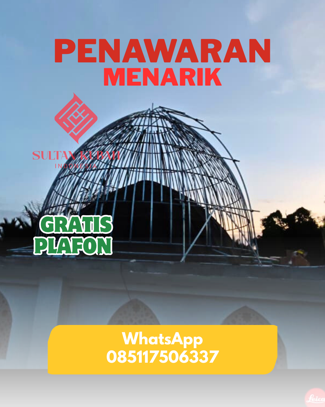 KUBAH MASJID HARGA TERJANGKAU DI KEC. TANAH ABANG, JAKARTA PUSAT (WA: 085117506337)