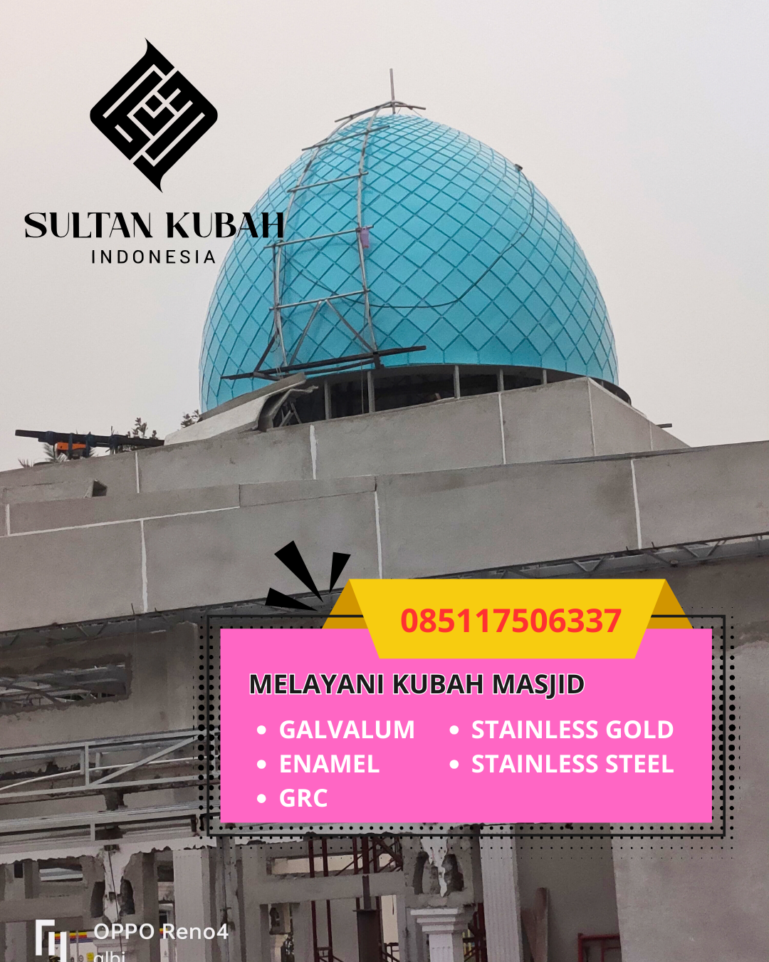 PUSAT KUBAH MASJID BERKUALITAS DI KEC. KERTAPATI, KOTA PALEMBANG, SUMSEL (WA: 085117506337)