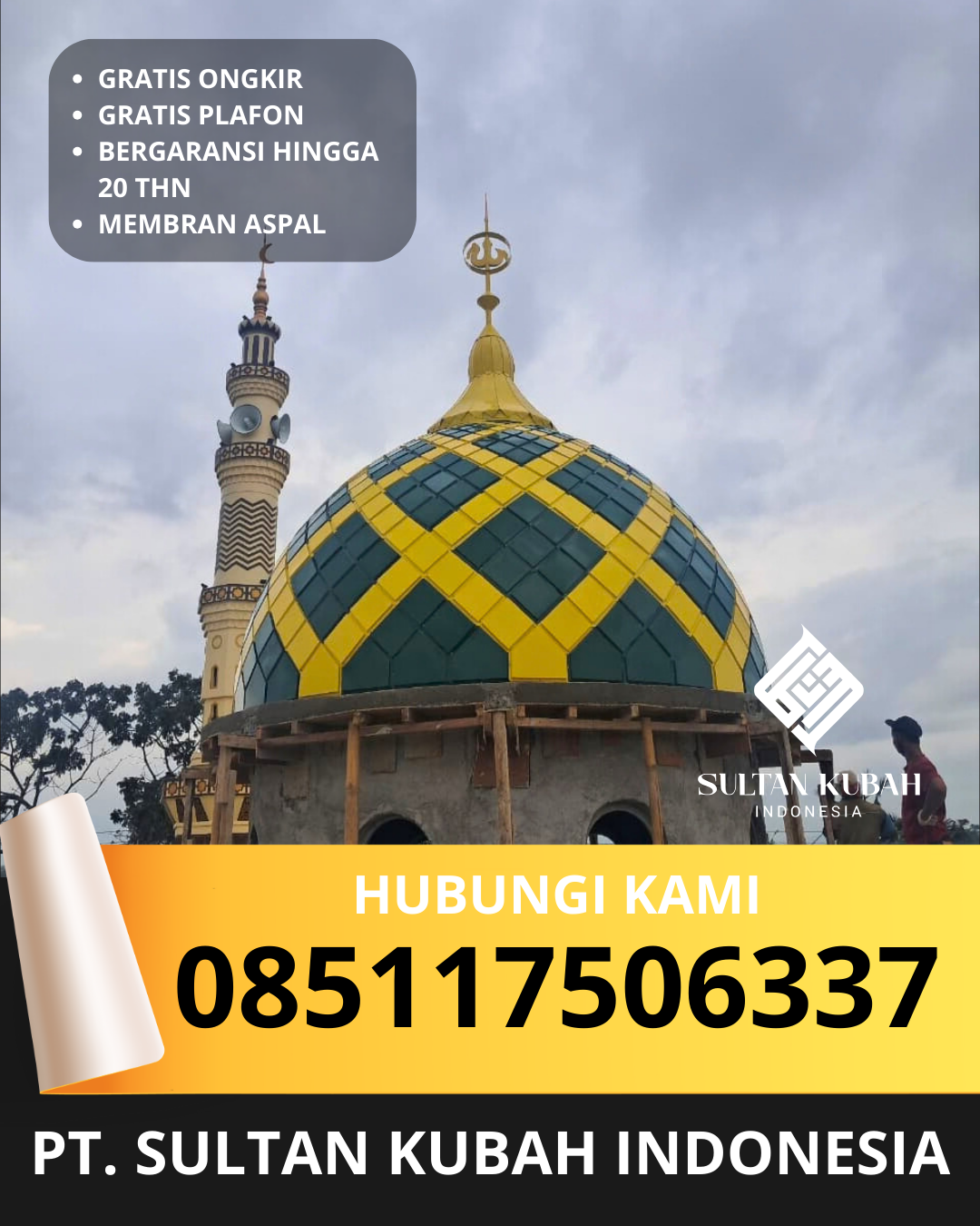 PRODUSEN KUBAH MASJID EKSKLUSIF DI KEC. CAKUNG TIMUR, KOTA JAKARTA TIMUR (WA: 085117506337)