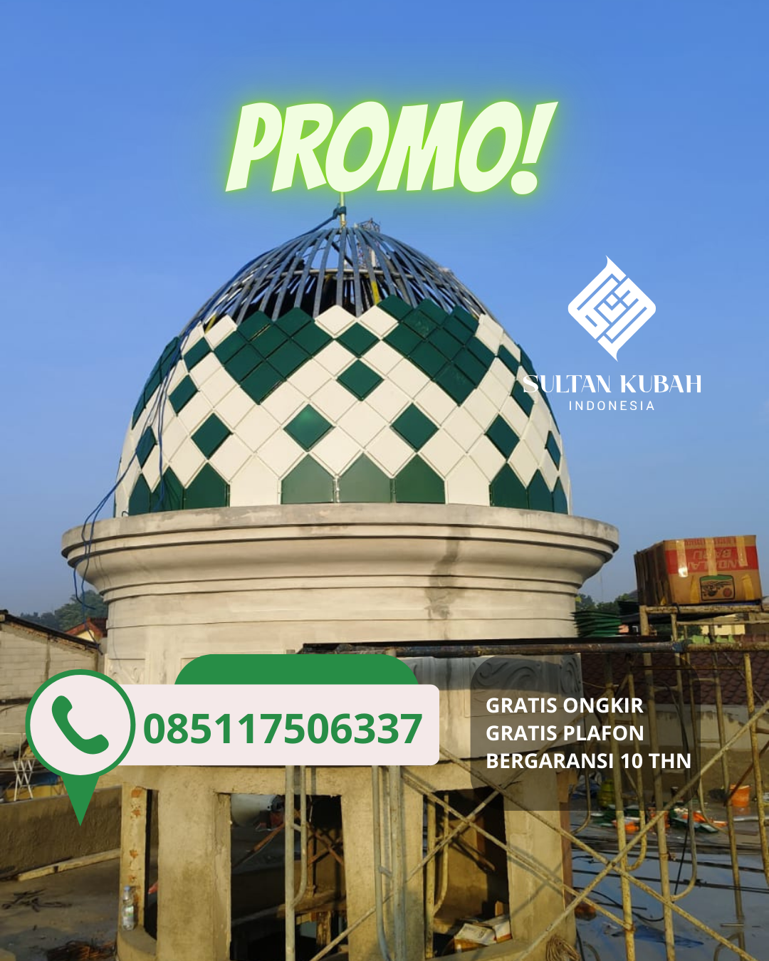 KUBAH MASJID HARGA TERJANGKAU DI KEC. RAPPOCINI, KOTA MAKASSAR (WA: 085117506337)