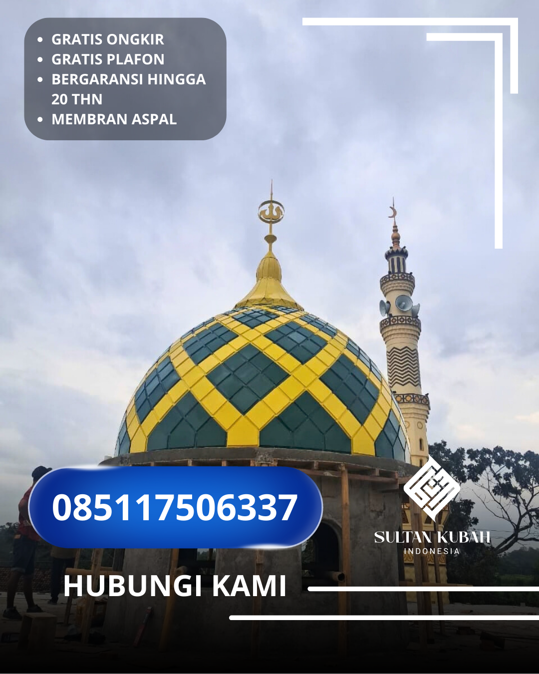PABRIK KUBAH MASJID MODERN DI KEC. BEKASI TIMUR, KOTA BEKASI (WA: 085117506337)