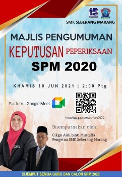 MAJLIS PENGUMUMAN KEPUTUSAN SPM 2020