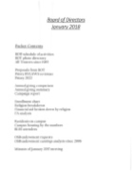 Board of Directors January 2018 Packet