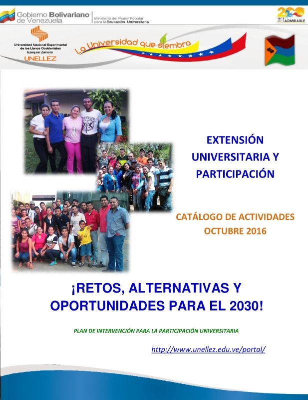 UNELLEZ_catálogo de actividades 2016